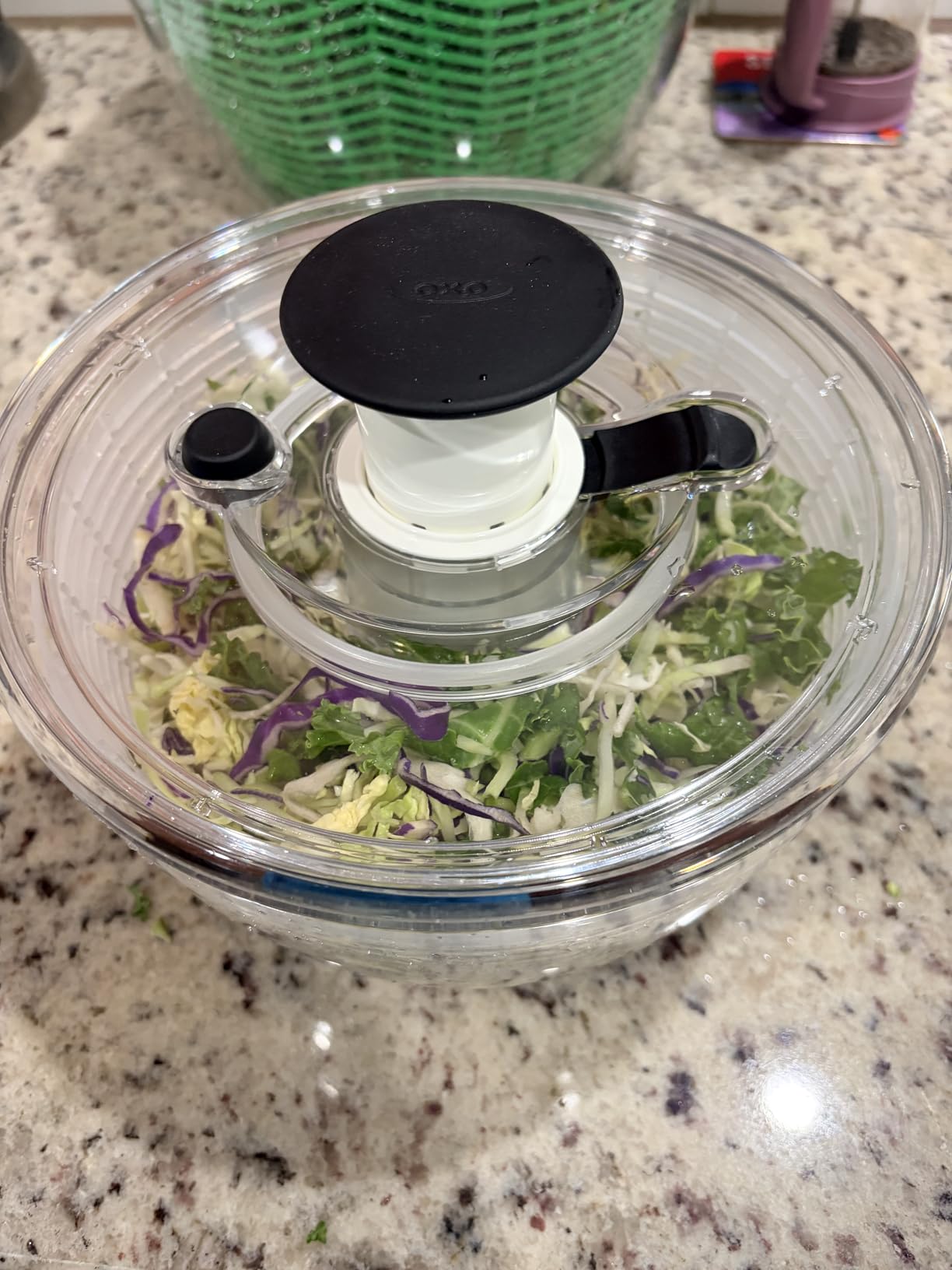 OXO Good Grips Salad Spinner | Lettuce Spinner | Fruit Washer | Vegetable Cleaner | 6.22 Quart Capacity customer photo 2