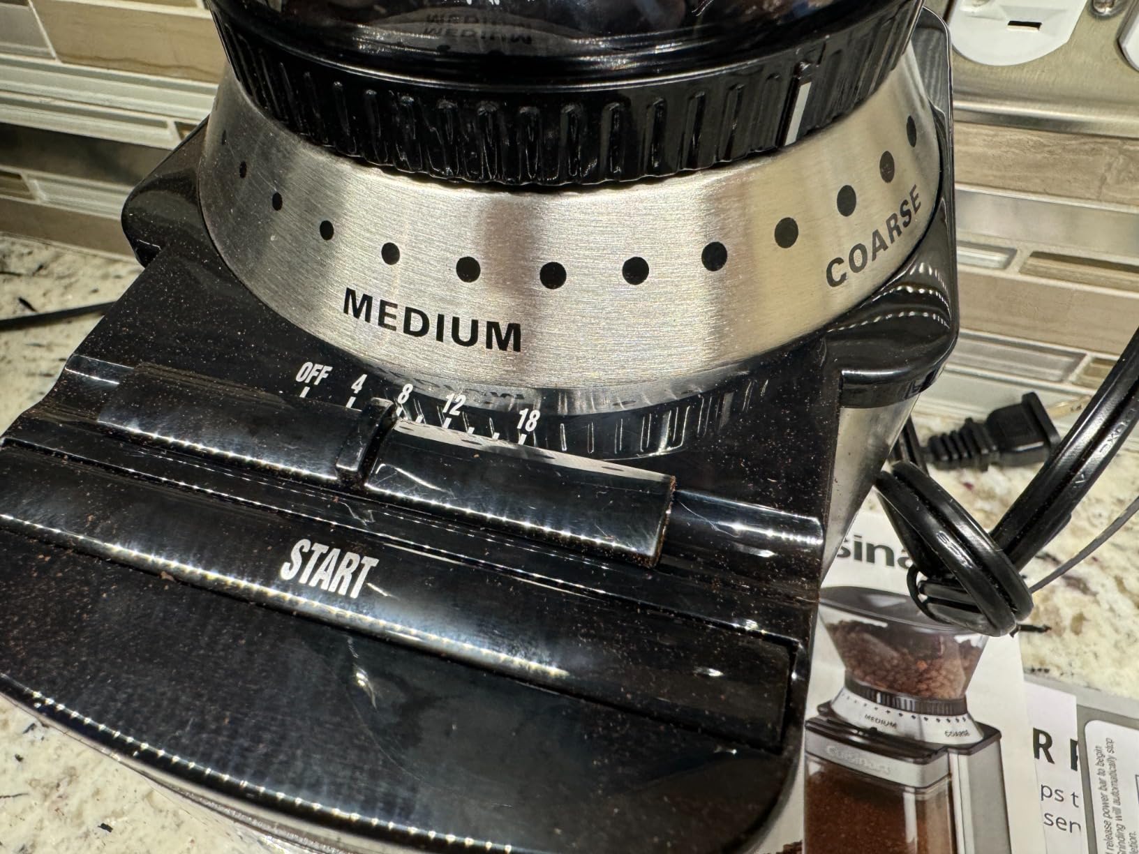 Cuisinart Coffee Grinder, Electric One-Touch Automatic Burr Coffee Grinder with 18-Position Grind Selector, Cup Size Selector for 4 - 18 Cups, DBM-8P1, Black Stainless customer photo 2