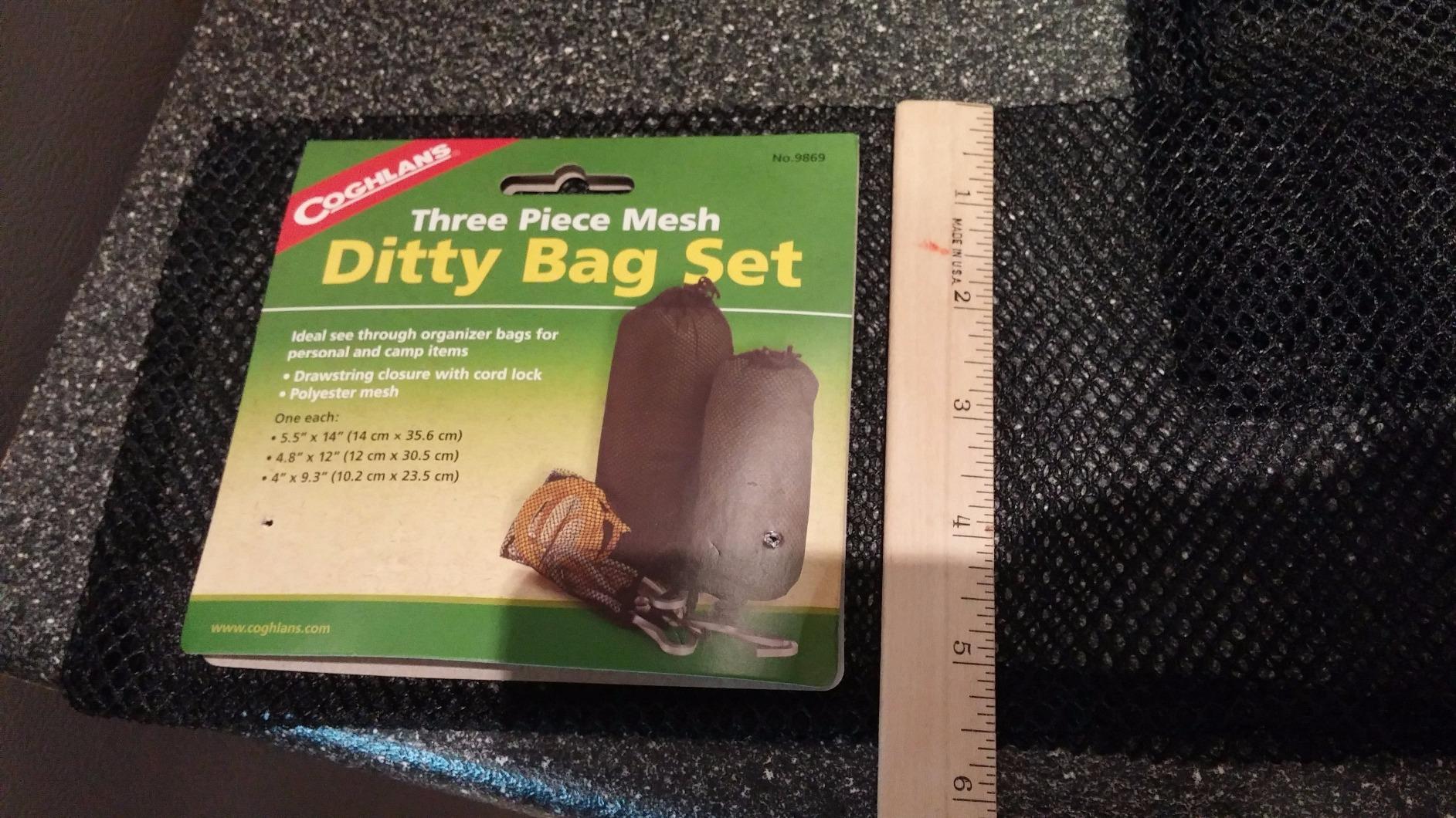 Coghlan's Mesh Ditty Bag Set - Breathable Lightweight Storage Bags for Camping, Travel, and Gear Organization, Includes Small, Medium, and Large Polyester Mesh Sizes with Cord Locks customer photo 1