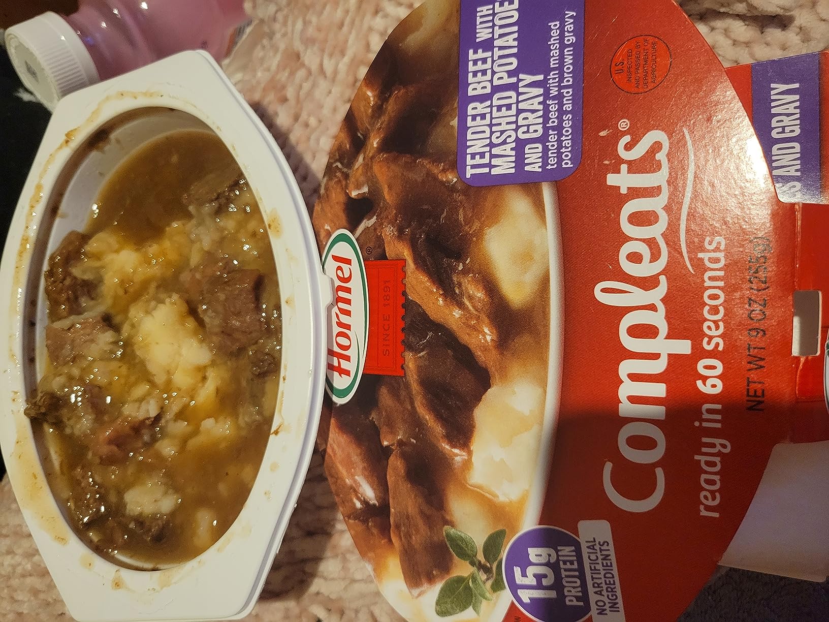 HORMEL COMPLEATS Meatloaf & Gravy With Mashed Potatoes Microwave Tray, 9 oz. (6 Pack) customer photo 1