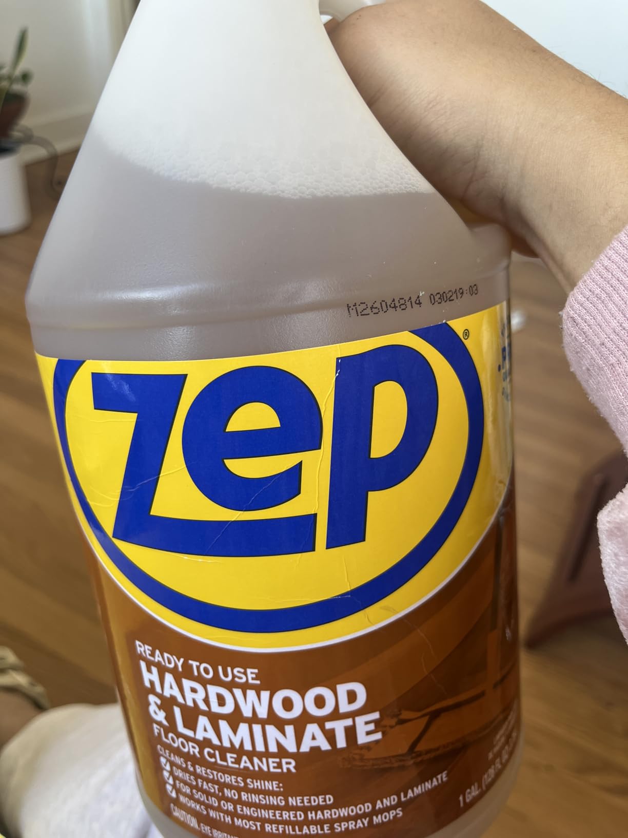 Zep Industrial Hardwood and Laminate Floor Cleaner - 1 Gallon - ZUHLF128 - Removes Spots, Stains and Scuffs. Cleans and Restores Shine customer photo 2