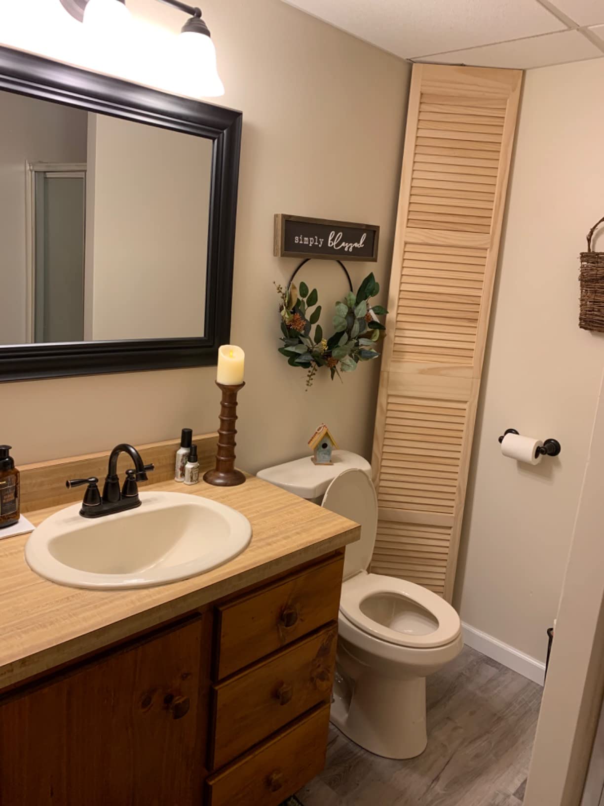 LTL Home Products SHL39 Exterior Solid Wood Louvered Window Shutters, 15