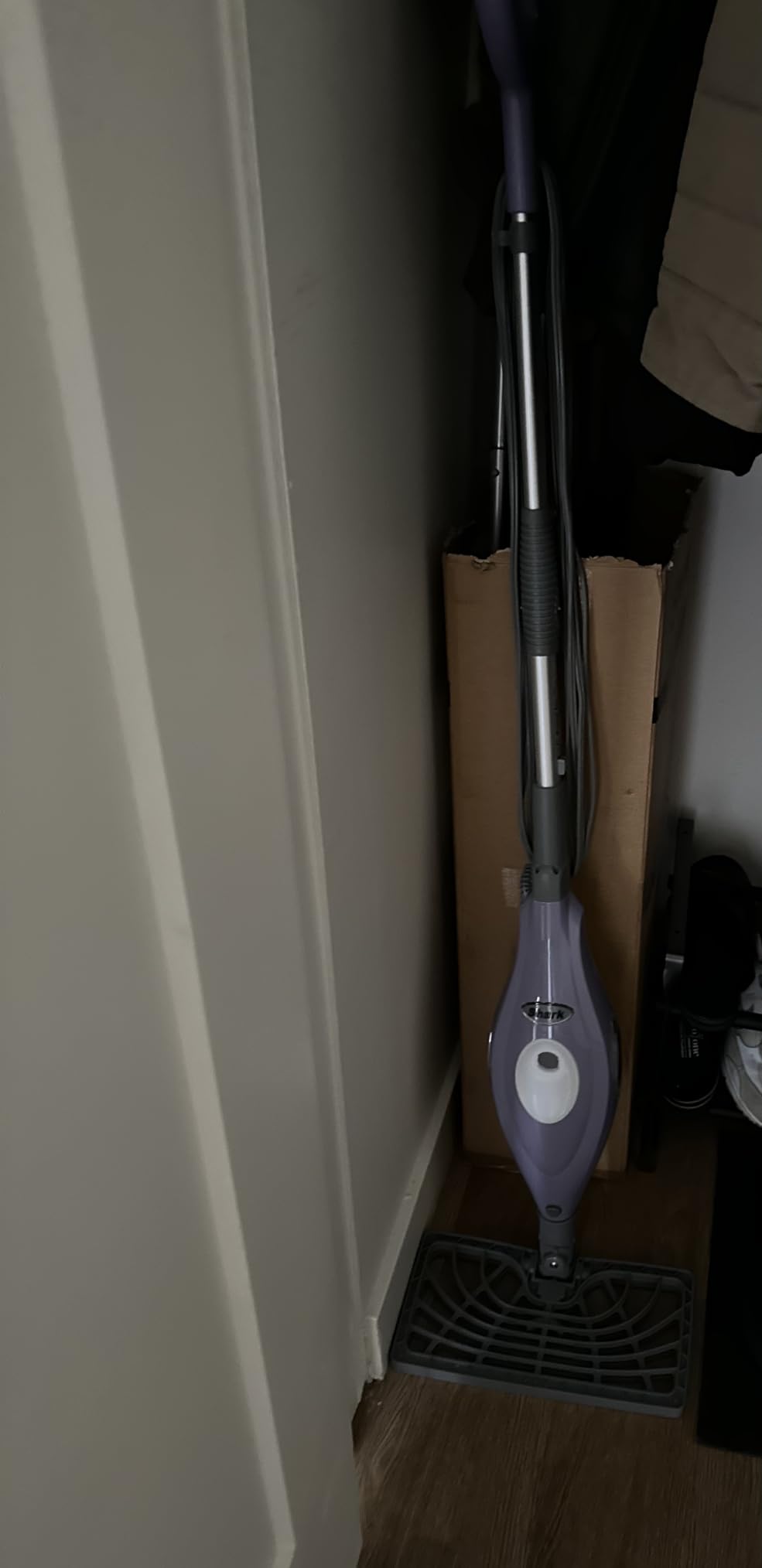 Shark Steam Pocket Mop with 2 Washable Double-sided Pads, Steam Sanitization, Swivel Steering, Lightweight, Steam Cleaner for Sealed Hard Floors, Hardwood, Marble, Tile, Purple, S3501 customer photo 2