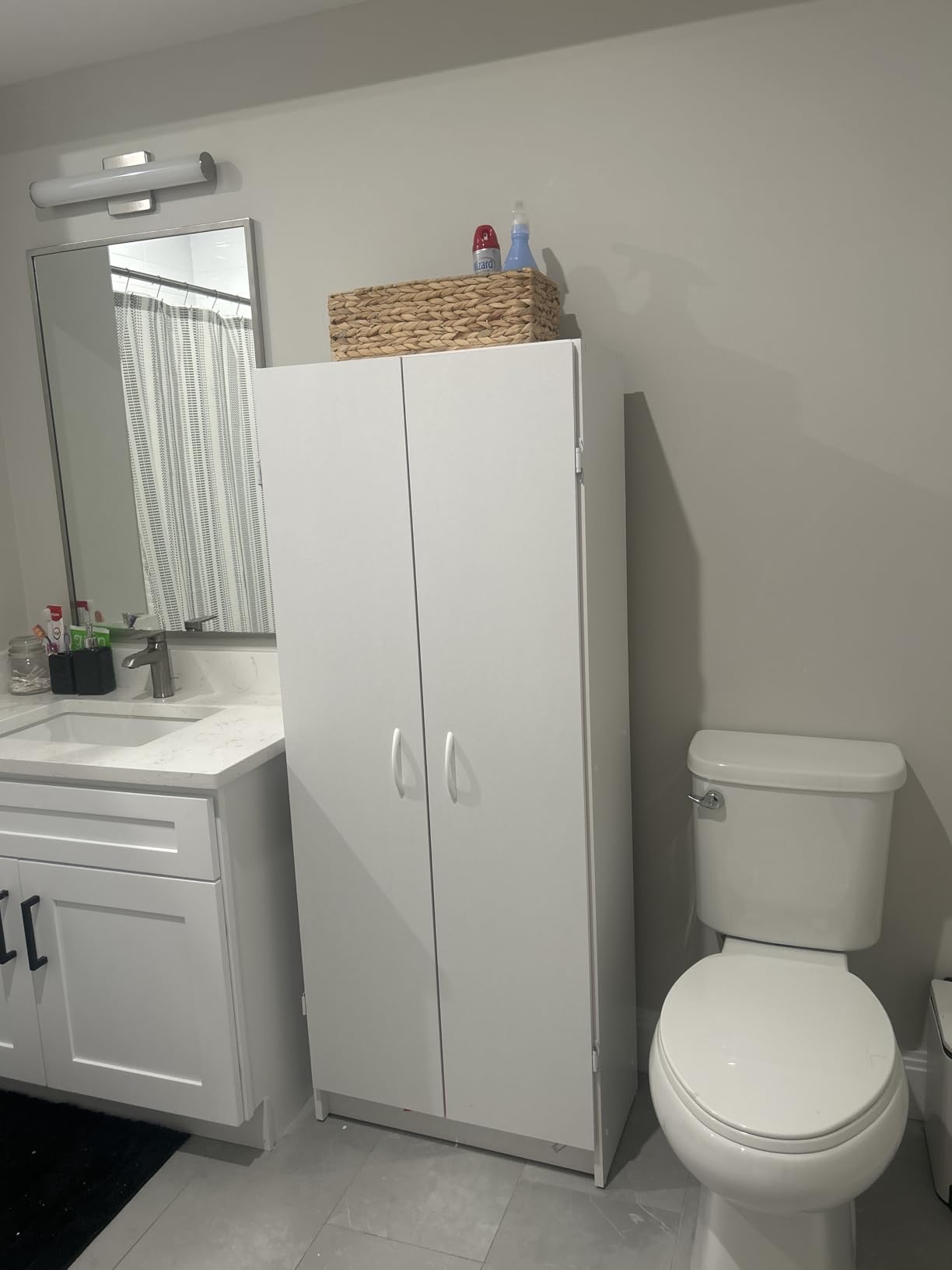 ClosetMaid Pantry Cabinet Cupboard with 2 Doors, Adjustable Shelves, Standing, Storage for Kitchen, Laundry or Utility Room, White customer photo 2