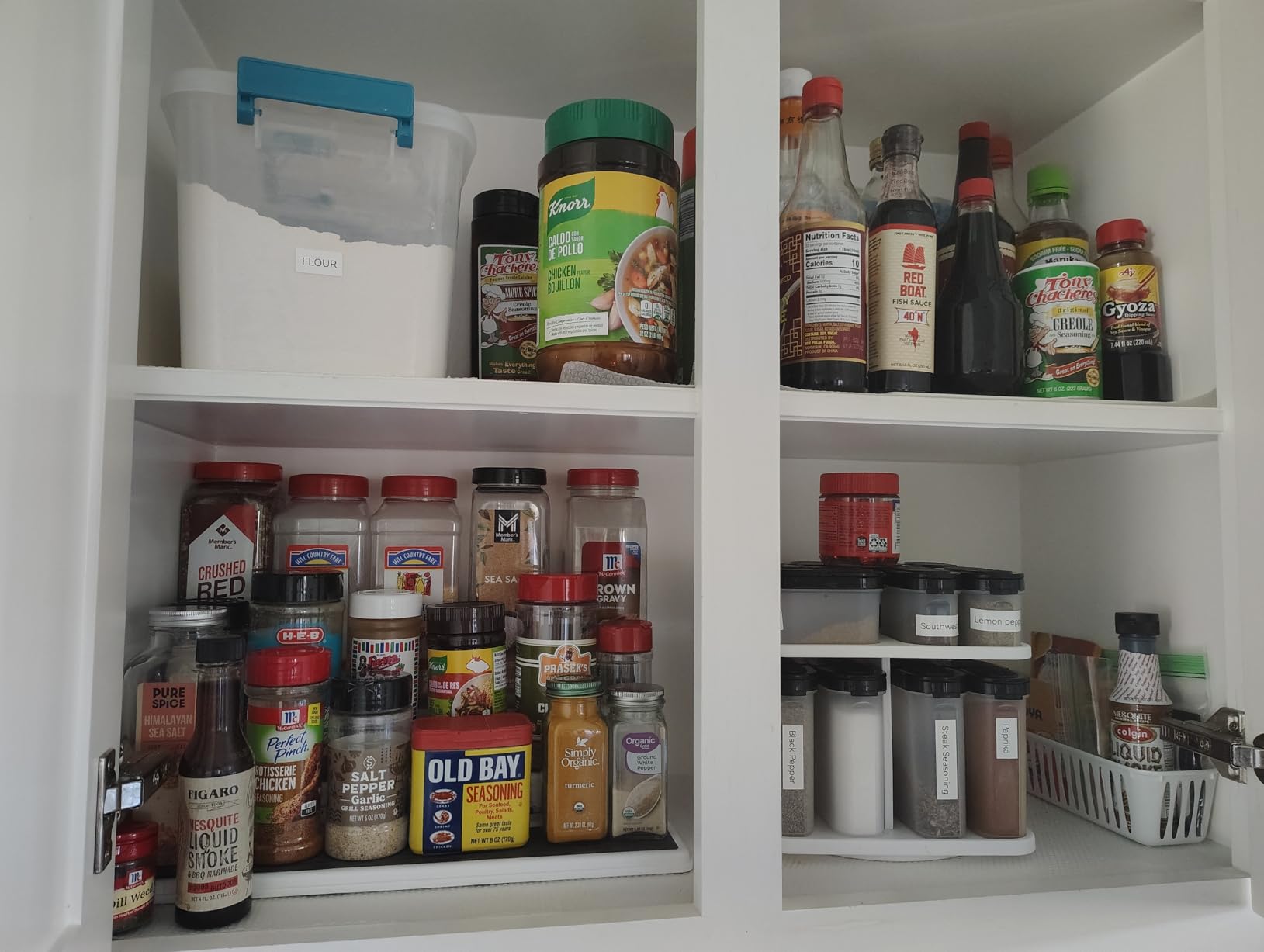 Copco 3-Tier Non-Skid Spice Rack Organizer for Kitchen Cabinet or Pantry, 15-Inch Tiered Shelf, White/Gray, Slip-Resistant Design for Jars and Bottles customer photo 1