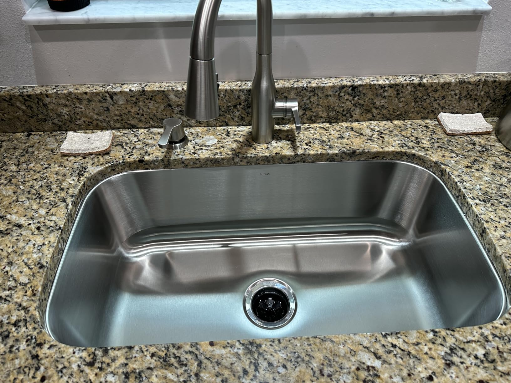 Kraus KBU14 31-1/2 Inch Stainless Steel Kitchen Sink, Durable 18 Gauge Single Bowl Kitchen Sinks Undermount customer photo 2