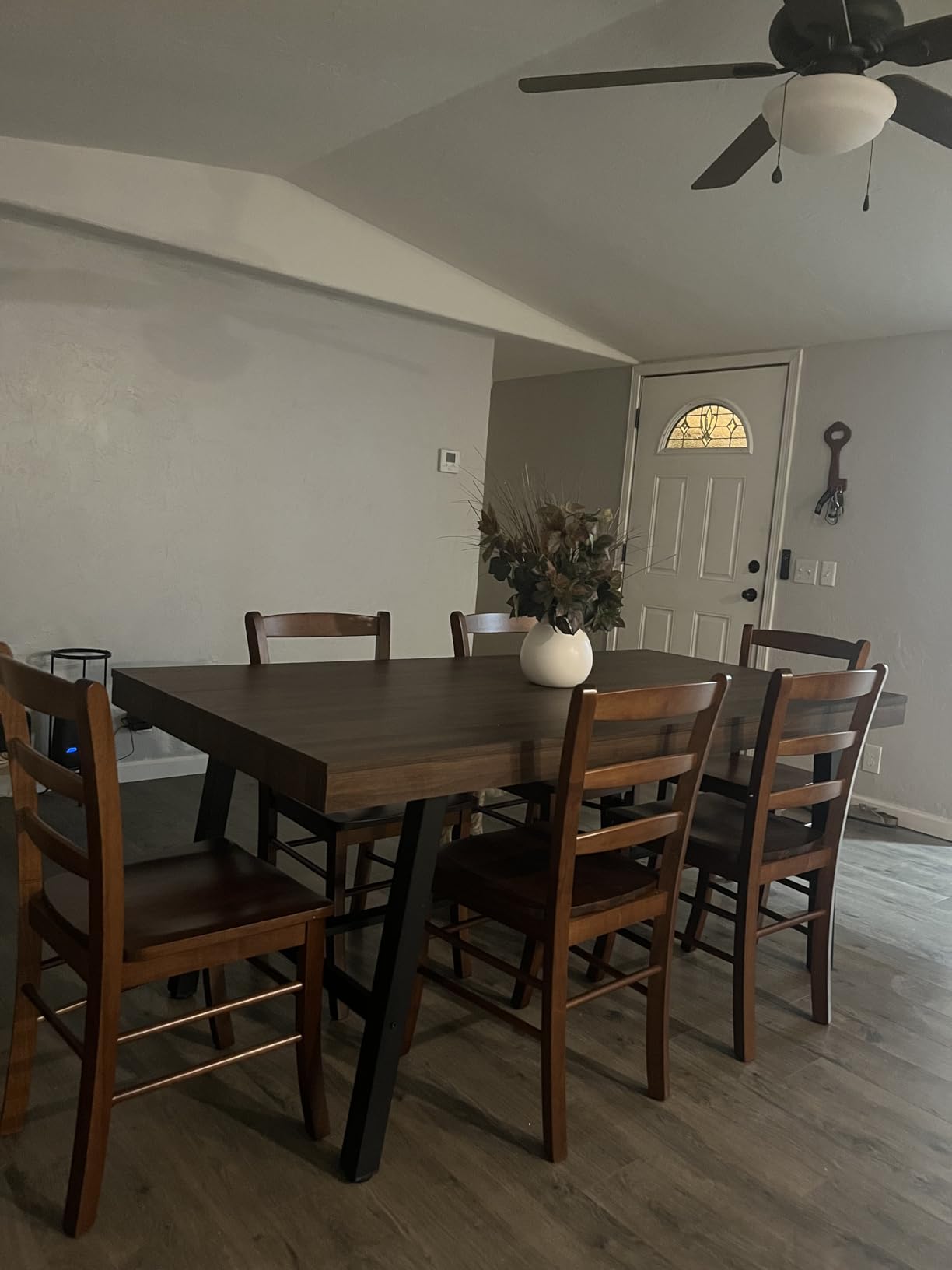 Winsome Benjamin Ladder Back Chair Set of 2 in Walnut, Classic Backed Kitchen & Dining Room Chairs, Simple & Elegant Home Seating Solution customer photo 1