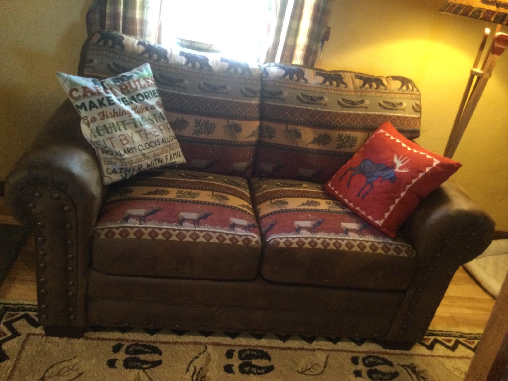 American Furniture Classics Microfiber Sierra Lodge Loveseat in Brown customer photo 2
