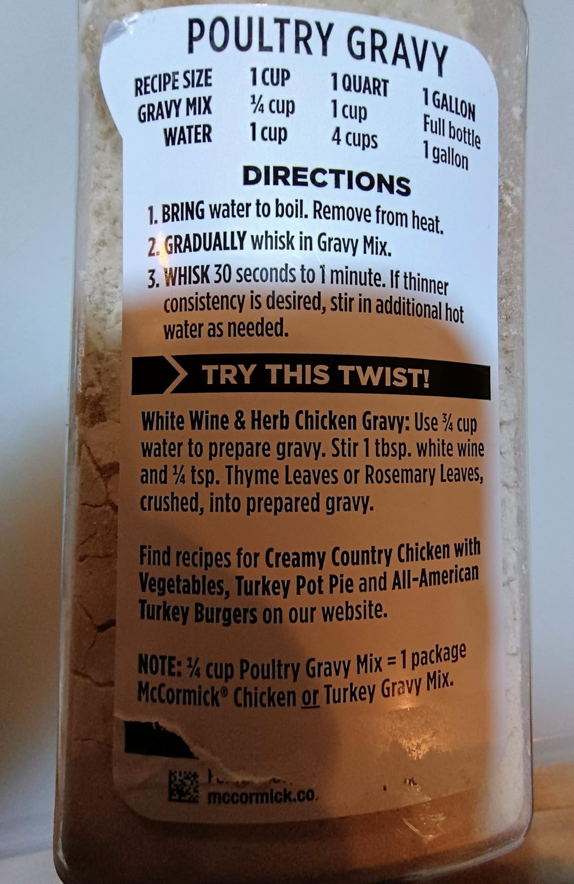 McCormick Premium Poultry Gravy Mix, 20 oz customer photo 1