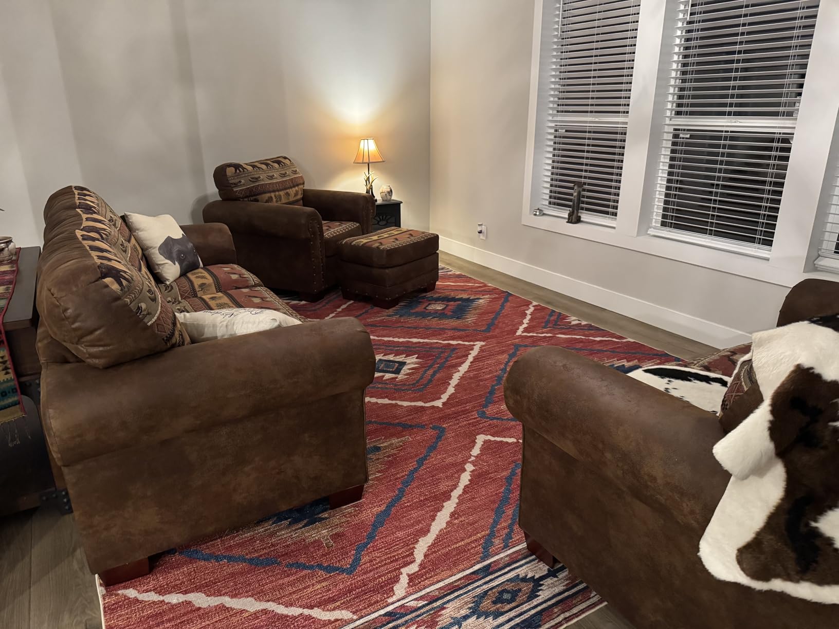 American Furniture Classics Sierra Lodge 4-piece Microfiber Sofa Set in Brown customer photo 1