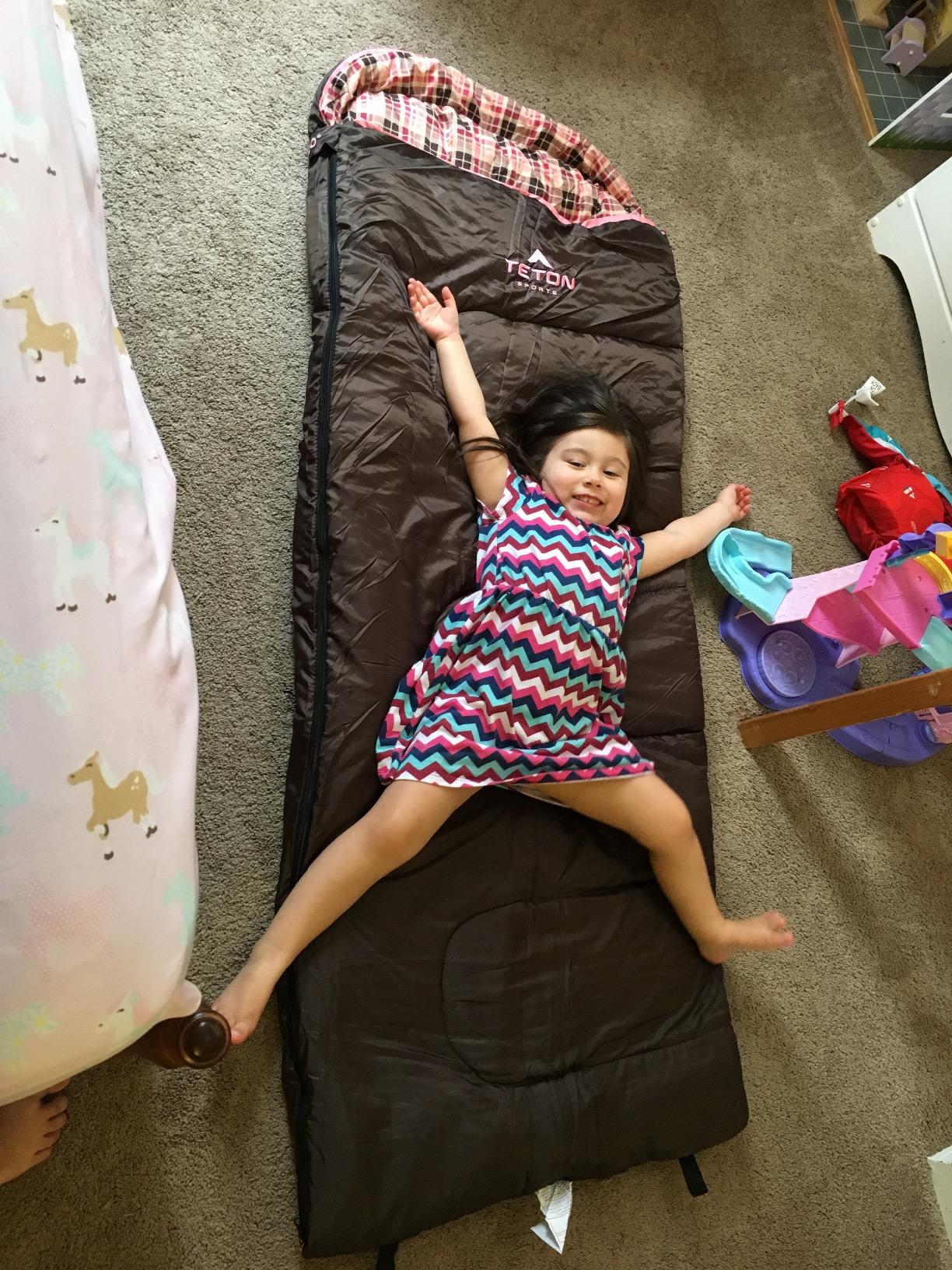Teton Junior, 20 Degree Sleeping Bags. Finally, Sleeping Bag for Boys, Girls, All Kids, Warm and Comfortable, for All Camping Weather and Built to Last customer photo 2