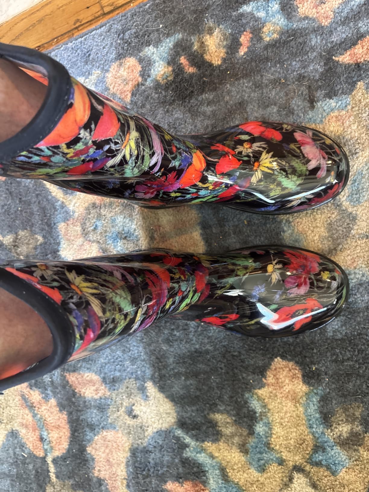 Waterproof Garden Rain Boots for Women - Cute Mid-Calf Mud & Muck Boots with Premium Comfort Support Insole customer photo 1