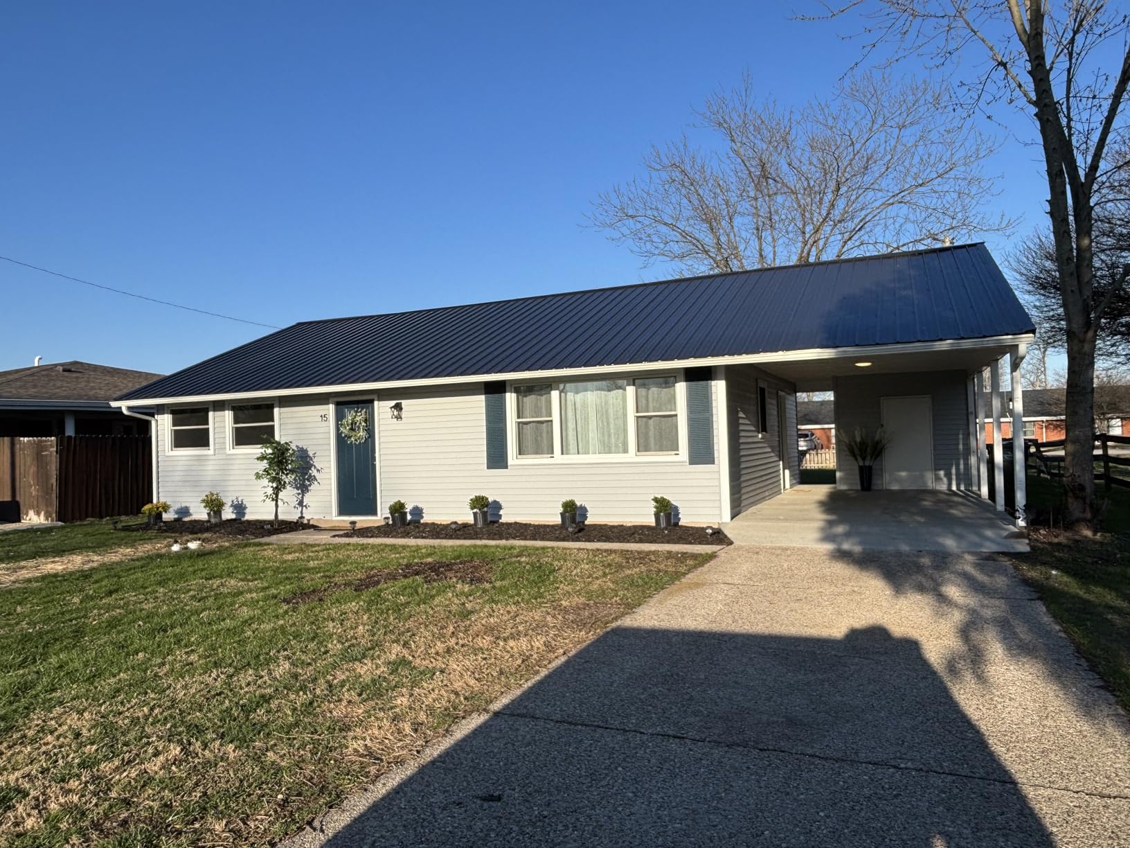 Exterior Solutions Standard Louver Exterior Vinyl Window Shutters, Heritage Green (Pair), 15 Inch x 35 Inch customer photo 1