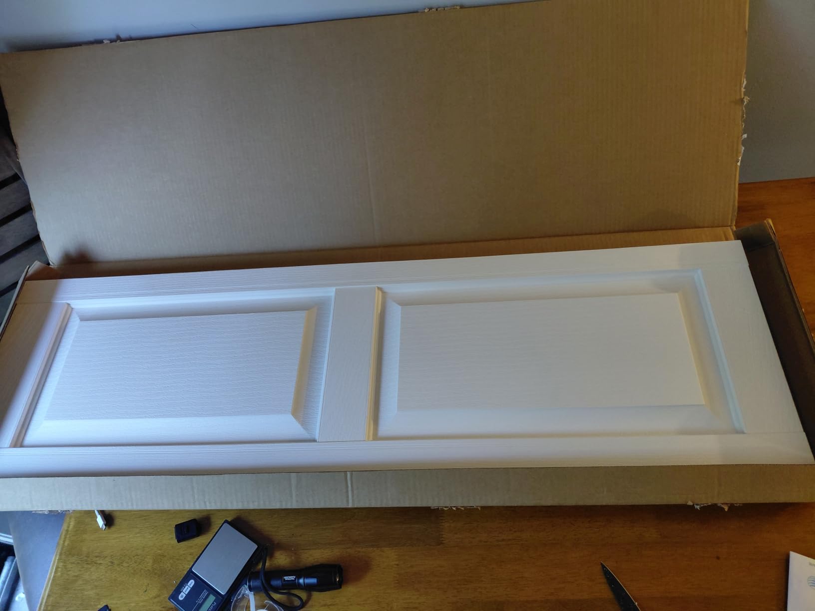 Exterior Solutions Standard Raised Panel Exterior Vinyl Shutter, Black (Pair), 15 Inch x 59 Inch customer photo 2