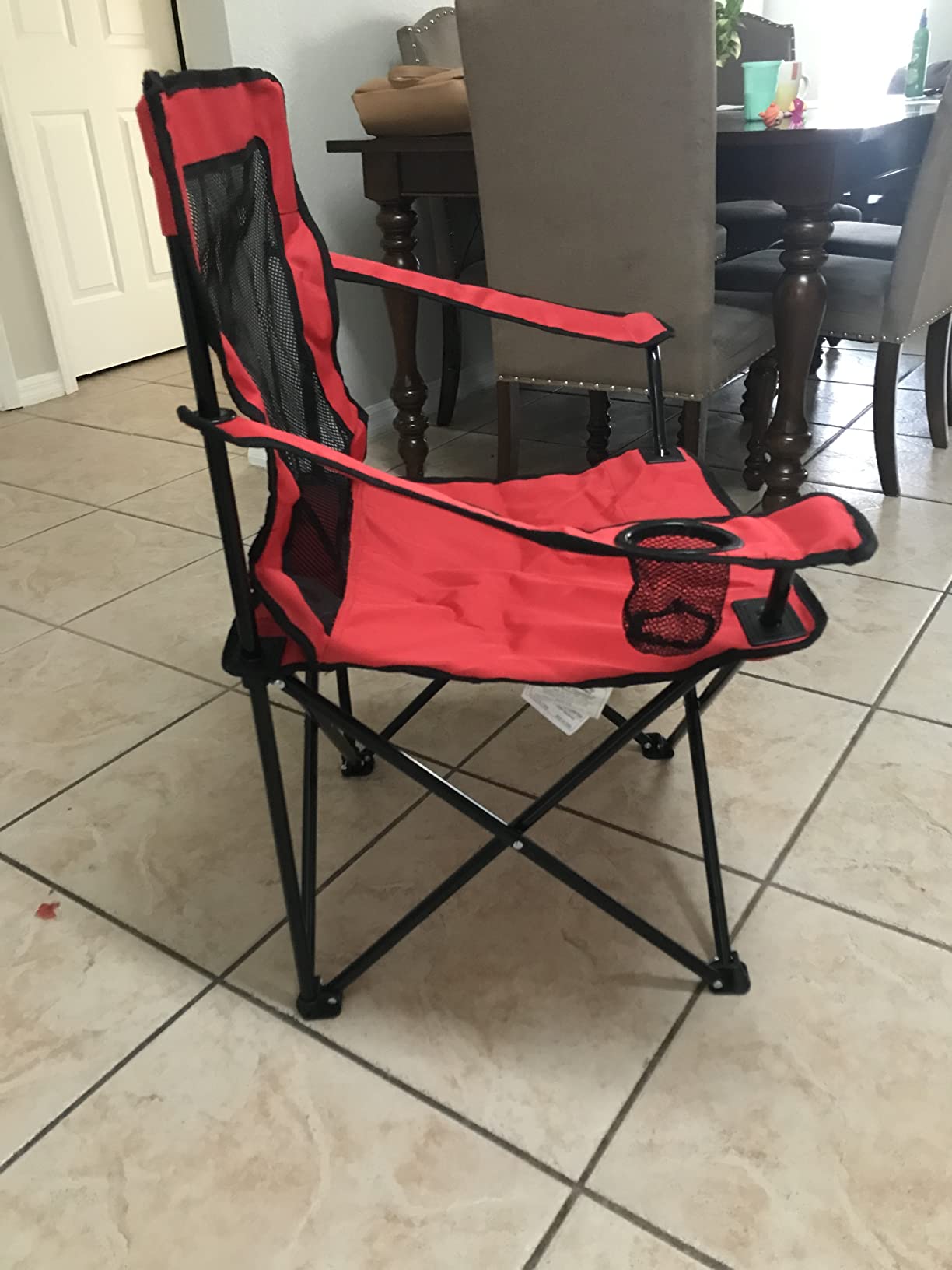 Coleman Broadband Mesh Quad Camping Chair with Carry Bag & Cup Holder, Cooling Mesh Back with Adjustable Arms, Great for Camping, Tailgating, Firepits, Patio, & More customer photo 2