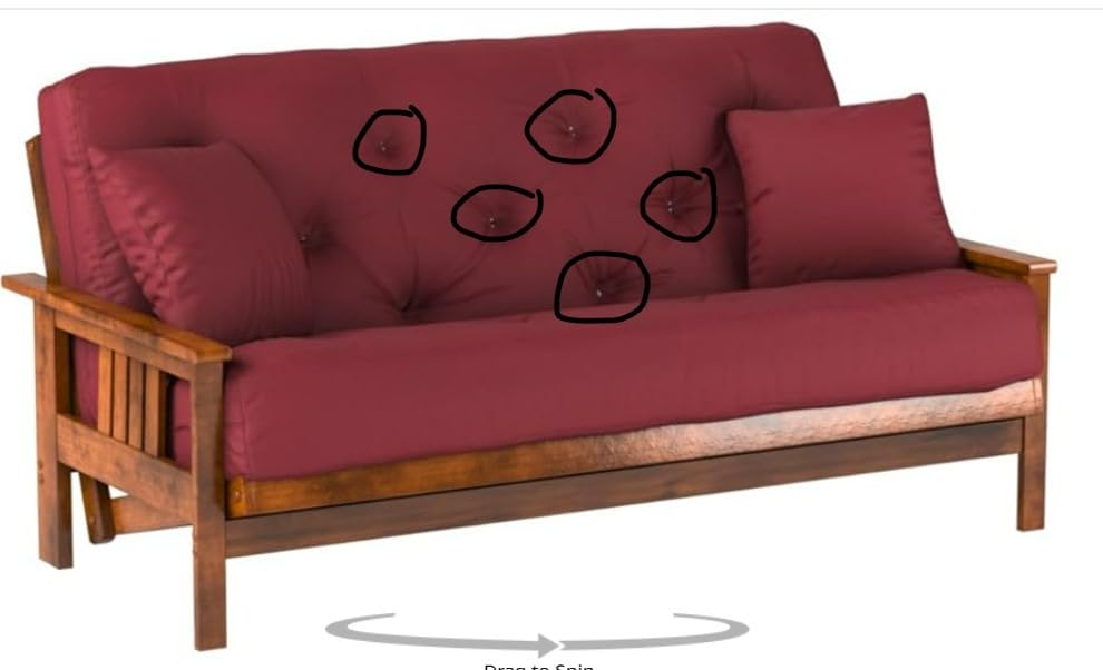 Nirvana Futons Eastridge Futon Set - Full Size, Frame, 8