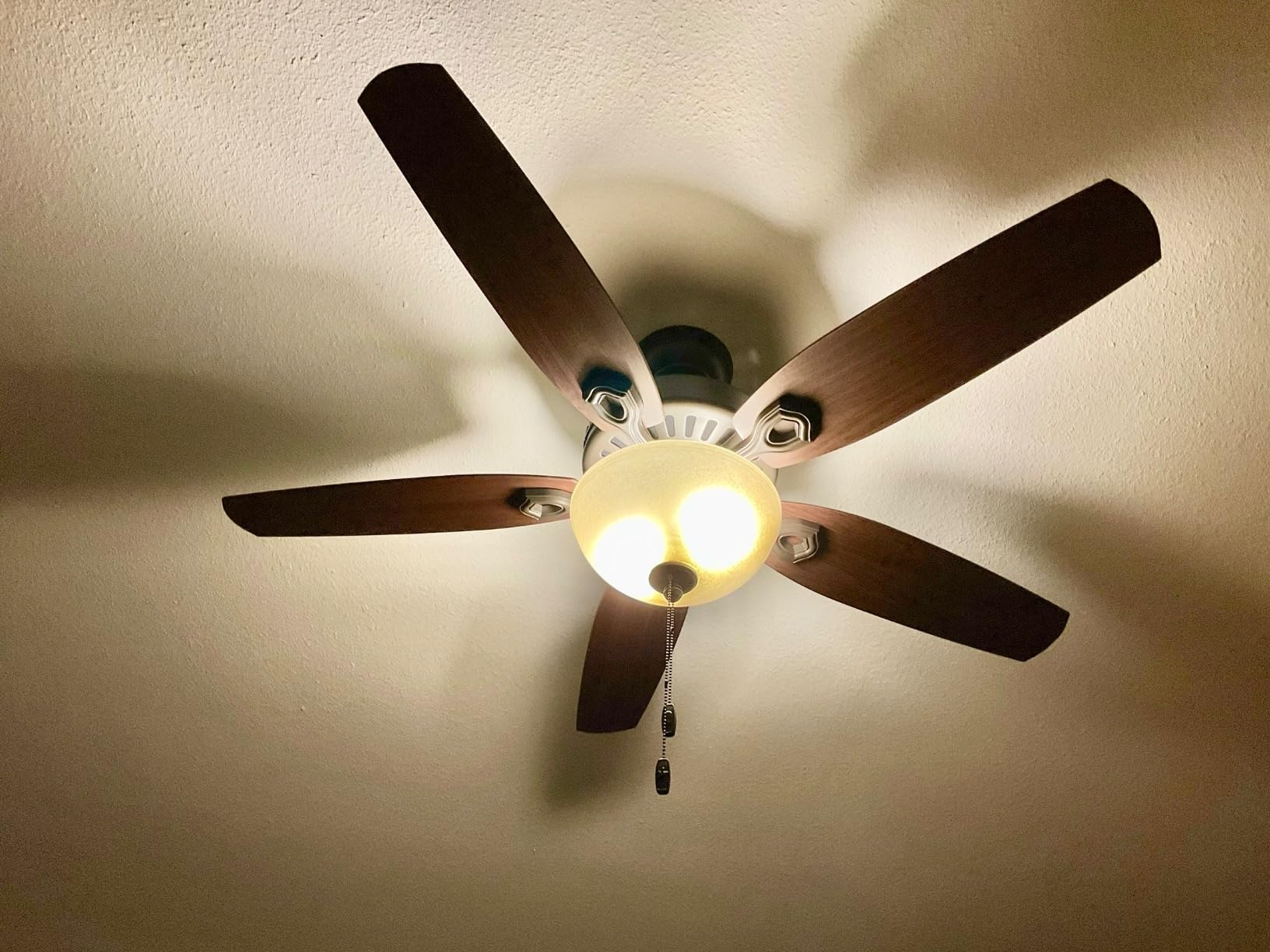 Hunter 52 inch Indoor Ceiling Fan with LED Light - Bronze Ceiling Fan with Pull Chain, For Bedroom or Living Room, Standard Mount, No Remote, 5 Blades, Includes Bulbs- Builder Deluxe 53091, New Bronze customer photo 1
