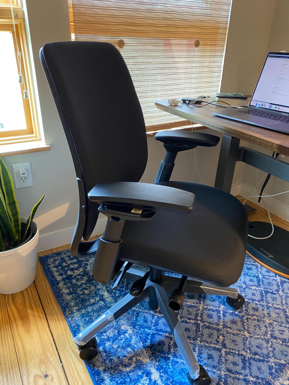 Amia Office Chair - Most Comfortable Sit - 4 Points of Adjustability - Ergonomic Desk Chair - Upper Back Support - Adjustable Lumbar Support - Buzz2 Black Fabric customer photo 1