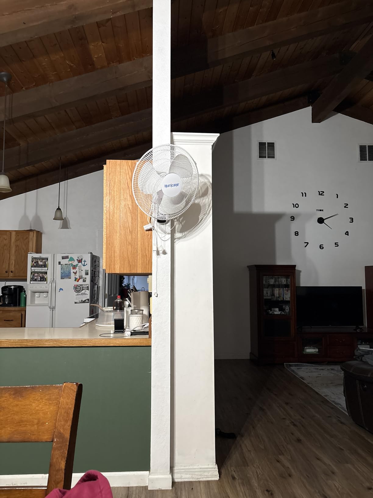 Hurricane Classic Oscillating Wall Mount Fan w/ 3 Quiet Speeds, White, 16