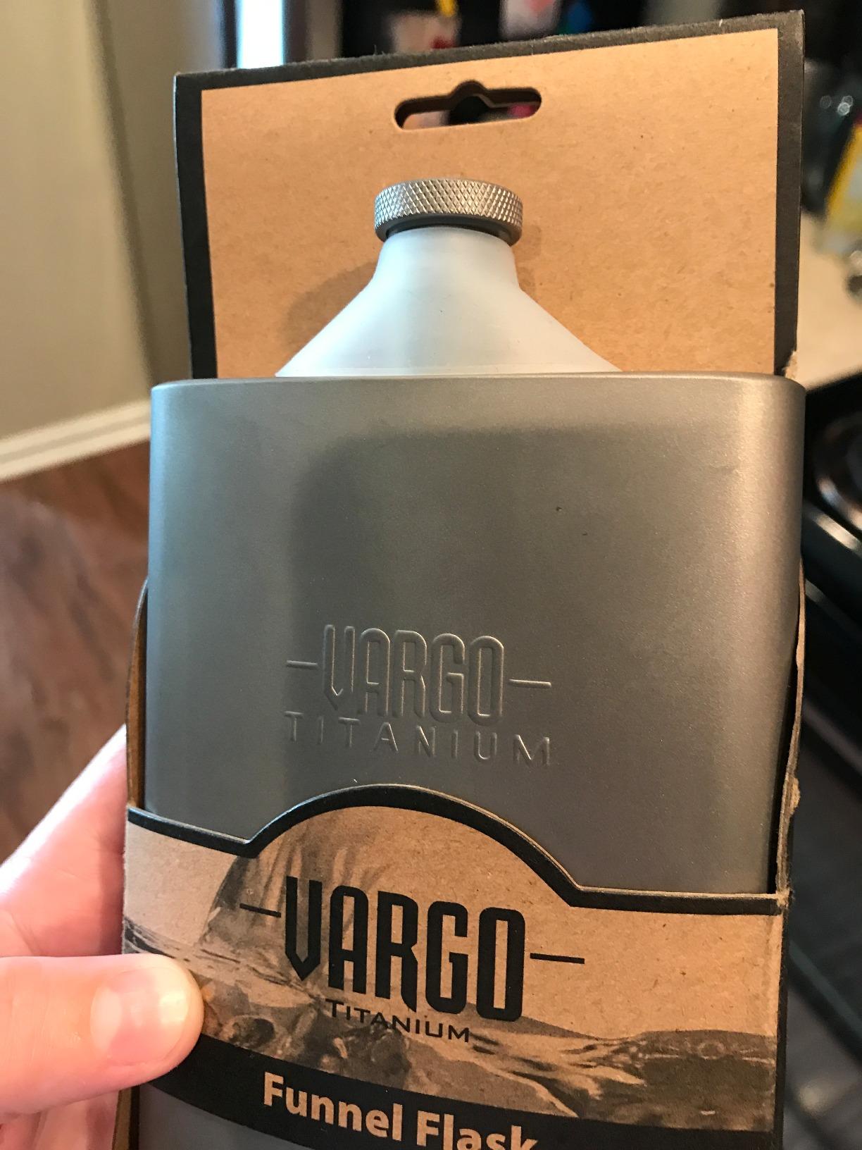 Vargo Titanium Funnel Flask | Integrated Silicone Funnel for Easy Refill | 8 Ounce (240 ml) Capacity | T-447 customer photo 1