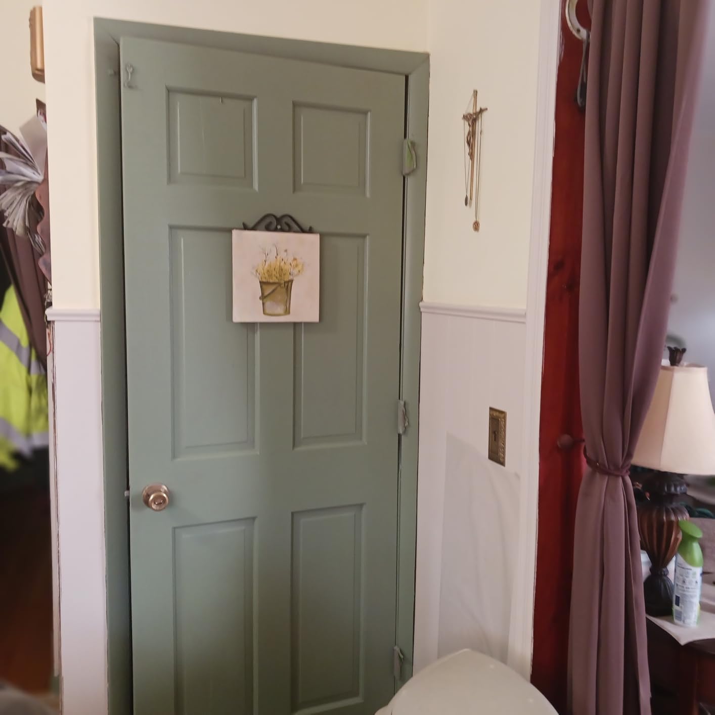 PRESTIGE Interior Paint and Primer in One, Garden Sage, Eggshell, 1 Gallon customer photo 2