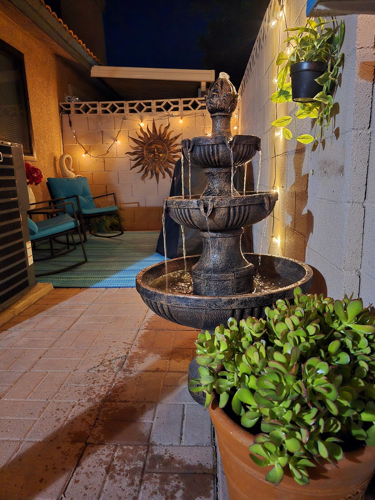 Brightown Outdoor String Lights 29 Feet G40 LED Patio Lights, Plug-in, 13 Plastic Edison Bulbs(1 Spare), Waterproof Connectable Hanging Light for Backyard Porch Balcony Party Decor, E12 Base, Black customer photo 1