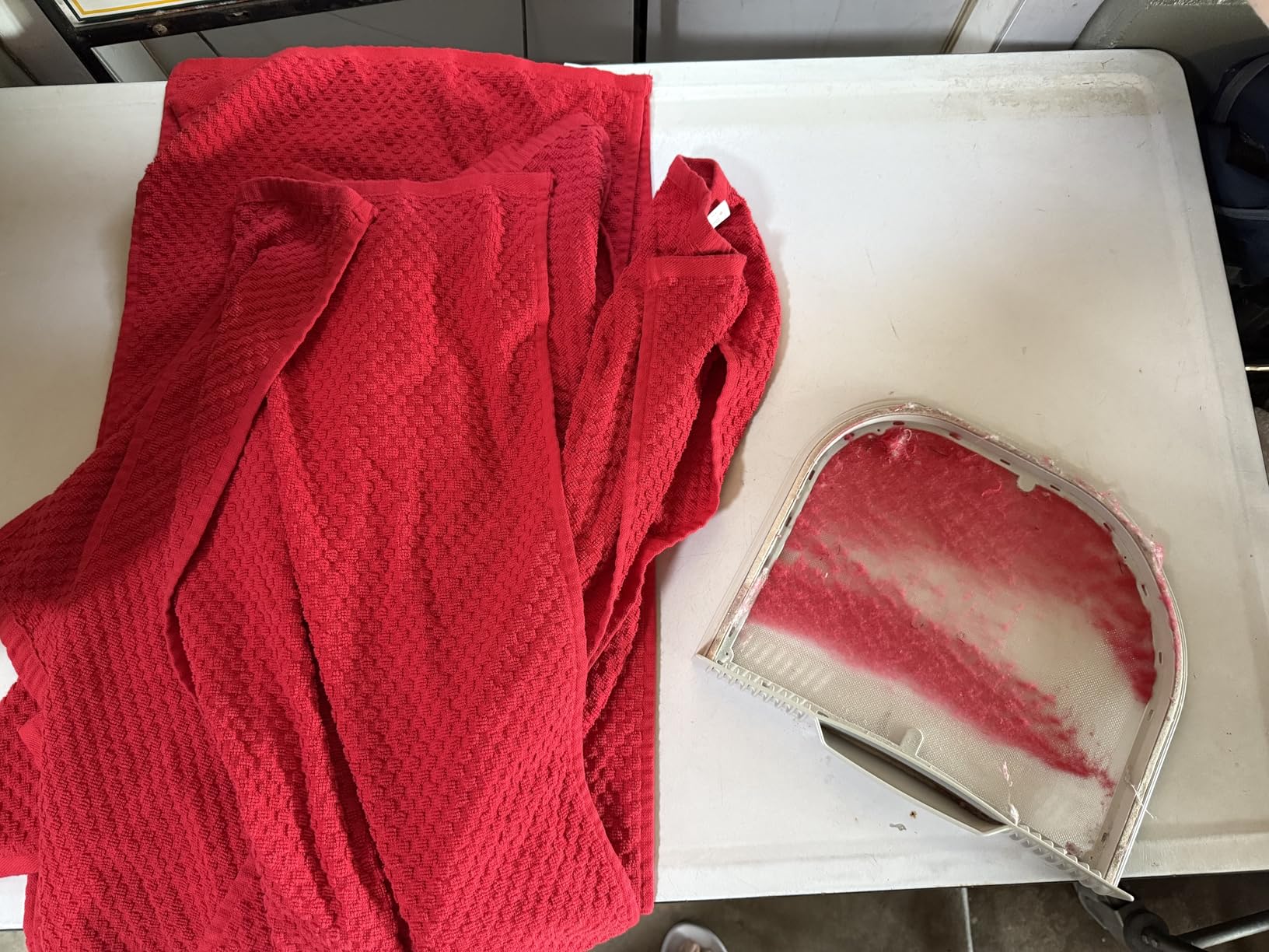 COTTON CRAFT Euro Cafe Set of 12 Waffle Weave Pure Cotton Super Absorbent Multipurpose Kitchen Towels, Dishcloths, Tea Towels White customer photo 1