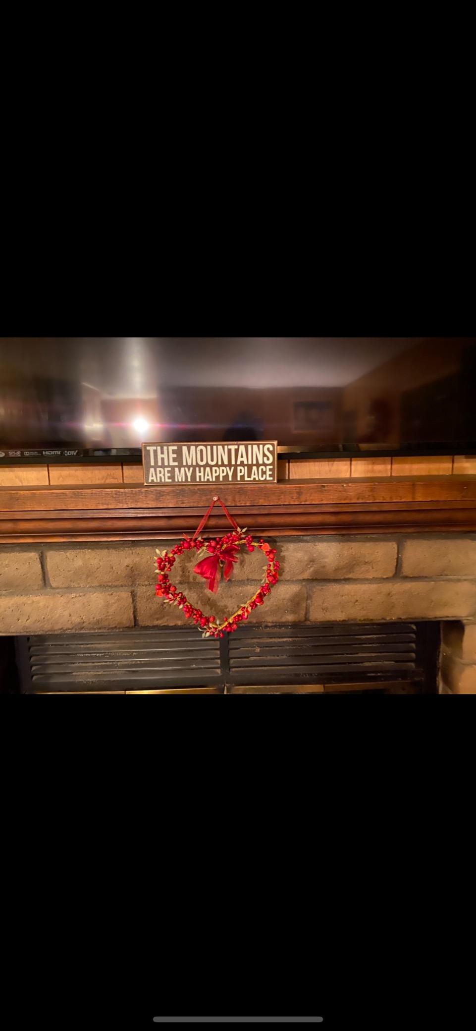 Primitives by Kathy Rustic Brown Box Sign, The Mountains Are My Happy Place customer photo 1