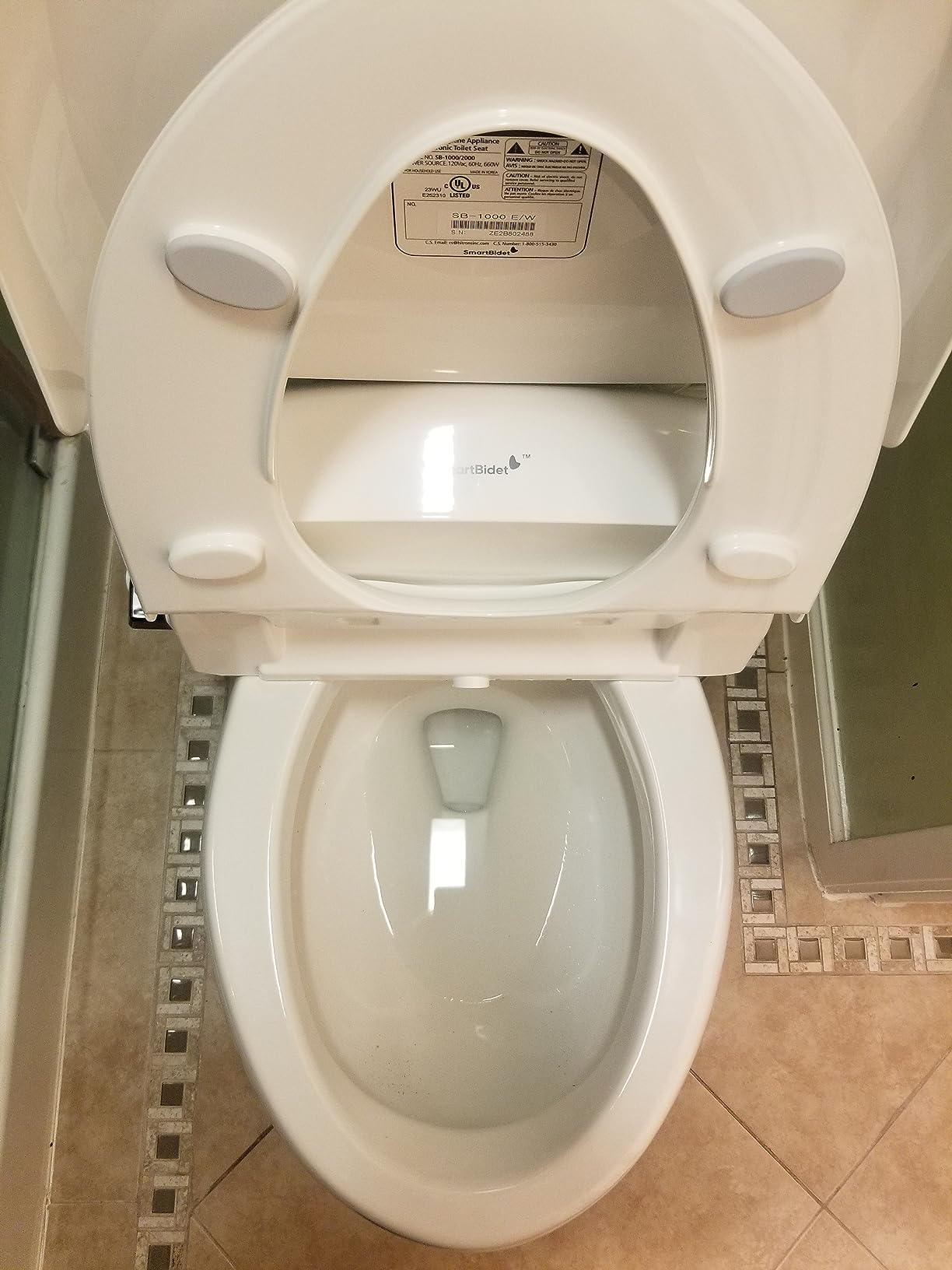 SmartBidet SB-1000 Smart Bidet Electric Bidet Toilet Seat with Heated Seat, Warm Water, Air Dryer - Remote Control, Elongated customer photo 2