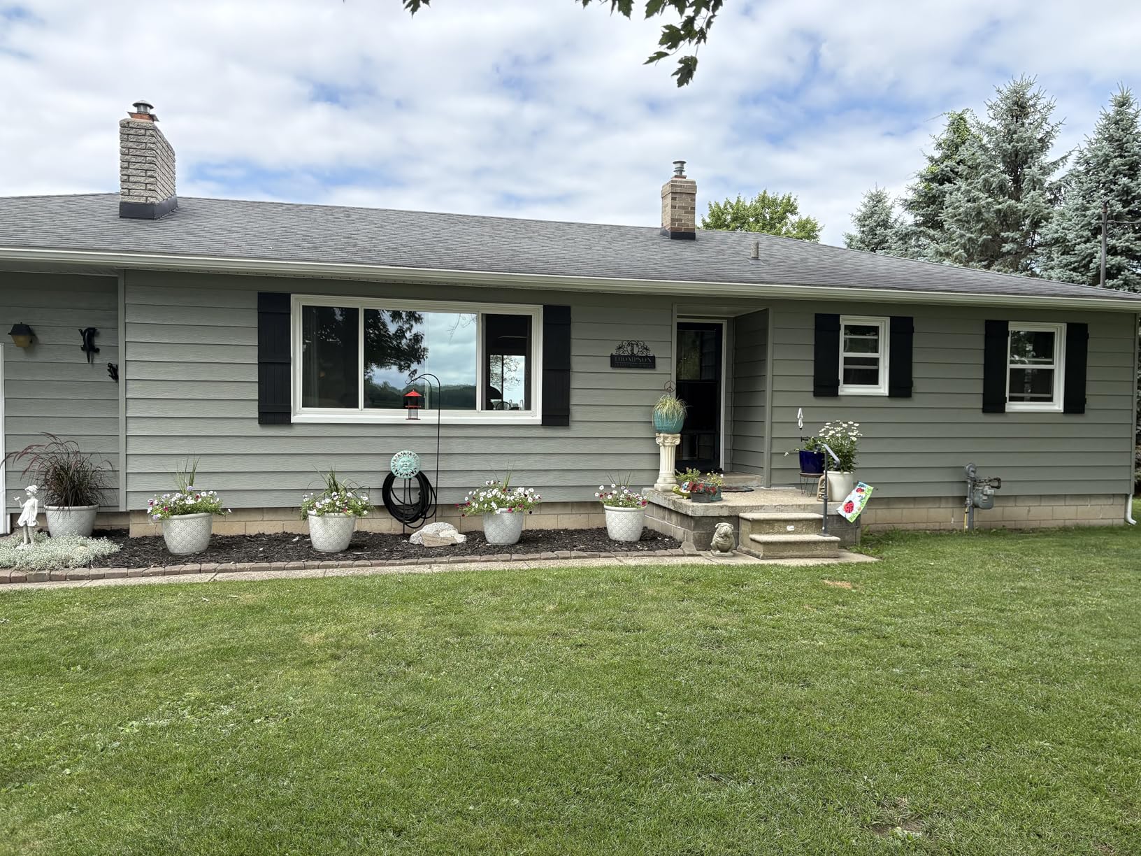 Ekena Millwork Lifetime Vinyl LJ4S14X05500BL Standard Four Board Joined, Board-n-Batten Vinyl Shutters, w/Installation Shutter-Lok's & Matching Screws (Per Pair), 14