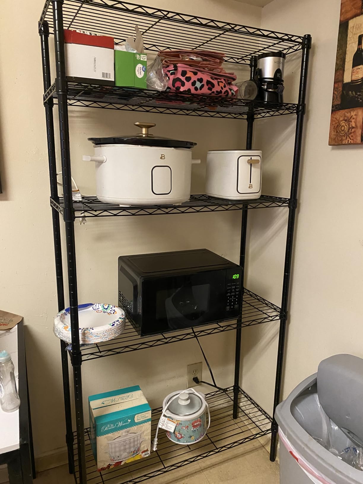 Amazon Basics 5-Shelf Adjustable Heavy Duty Steel Wire Storage Shelves for Garage, Kitchen, Easy Assembly, 36