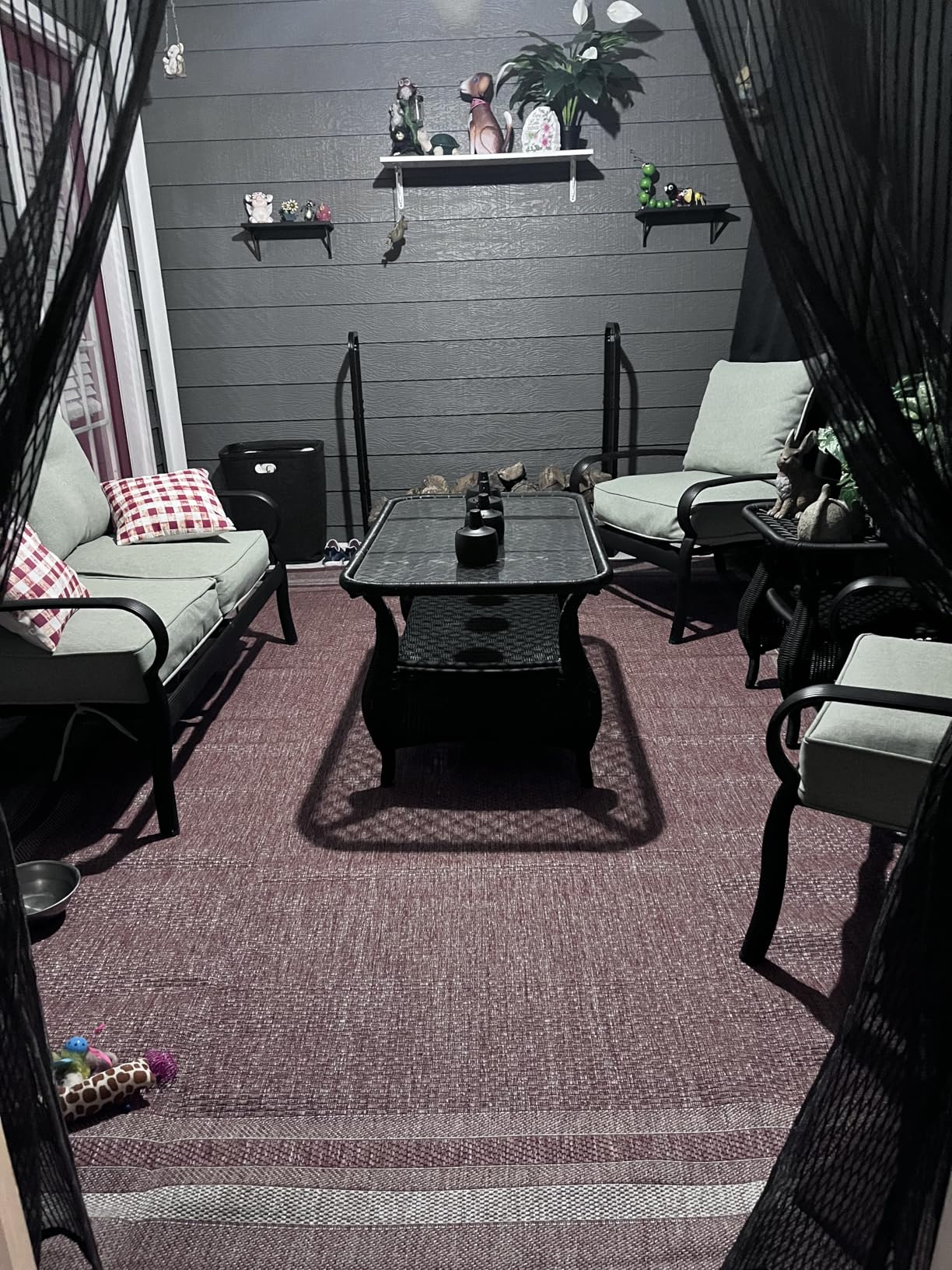 Unique Loom Outdoor Border Collection Area Rug - Soft Border (6' 1