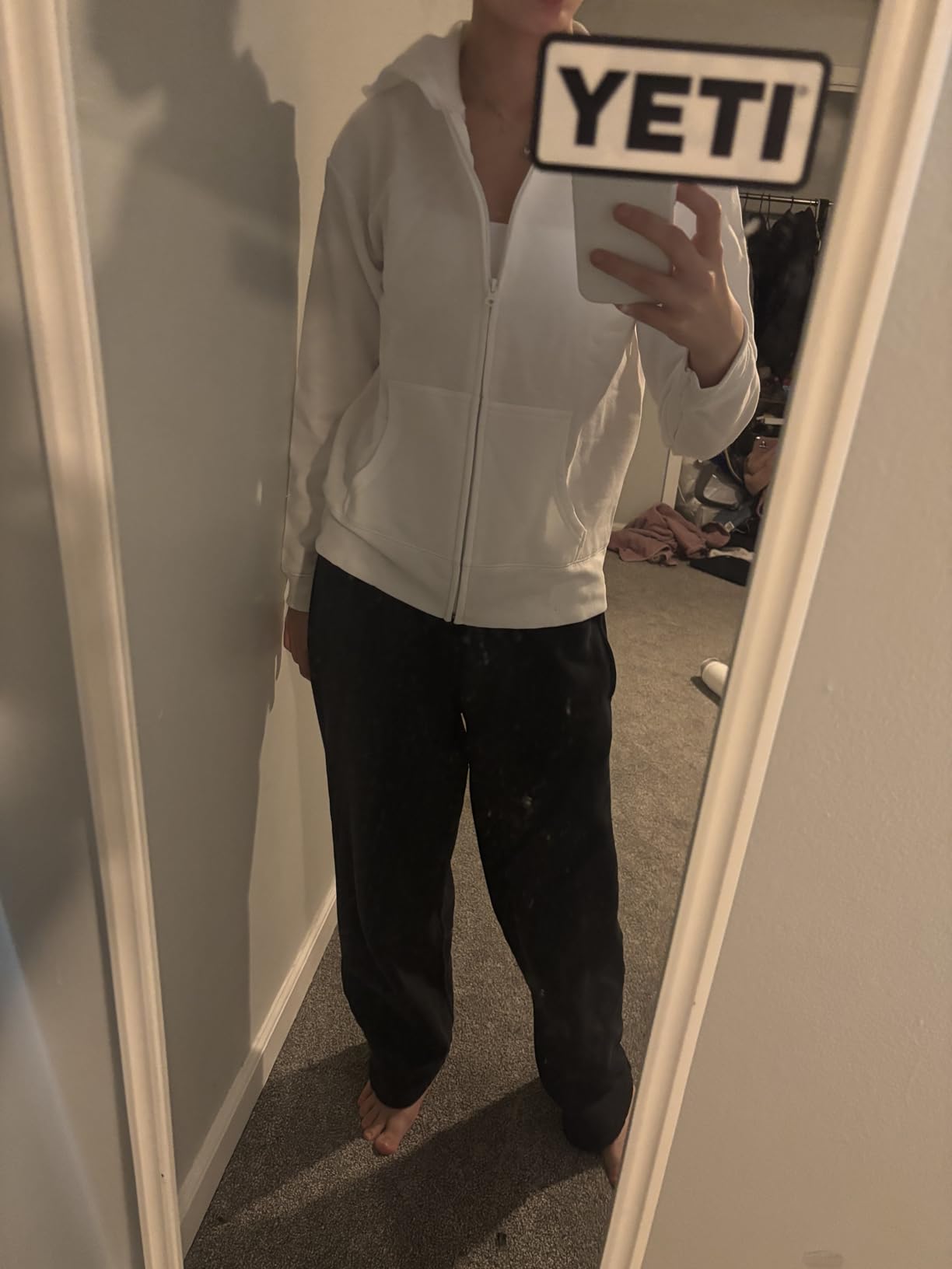 Hanes Women's EcoSmart Full-Zip Hoodie Sweatshirt customer photo 2