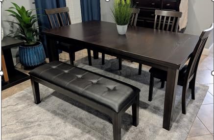 Signature Design by Ashley Ralene Extendable Dining Table, With Butterfly Leaf Seats 6-8, Wood Dining Room Table for Family Meals, Burnished Brown 42 x 60-78 Inch customer photo 1