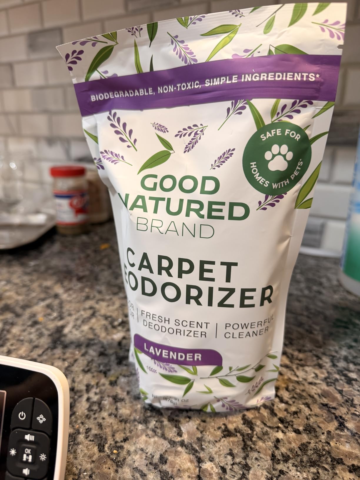 Good Natured Brand | Carpet Deodorizer & Freshener Powder | 31 oz Pet Odor Eliminator for Strong Odor & Pet Urine | Fresh Natural Lemon Scent | Safe for Homes with Pets customer photo 2
