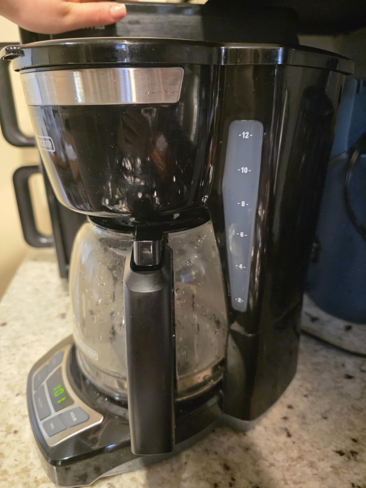 BLACK+DECKER 12-Cup Digital Coffee Maker, Programmable, Washable Basket Filter, Sneak-A-Cup, Auto Brew, Water Window, Keep Hot Plate, Black customer photo 1