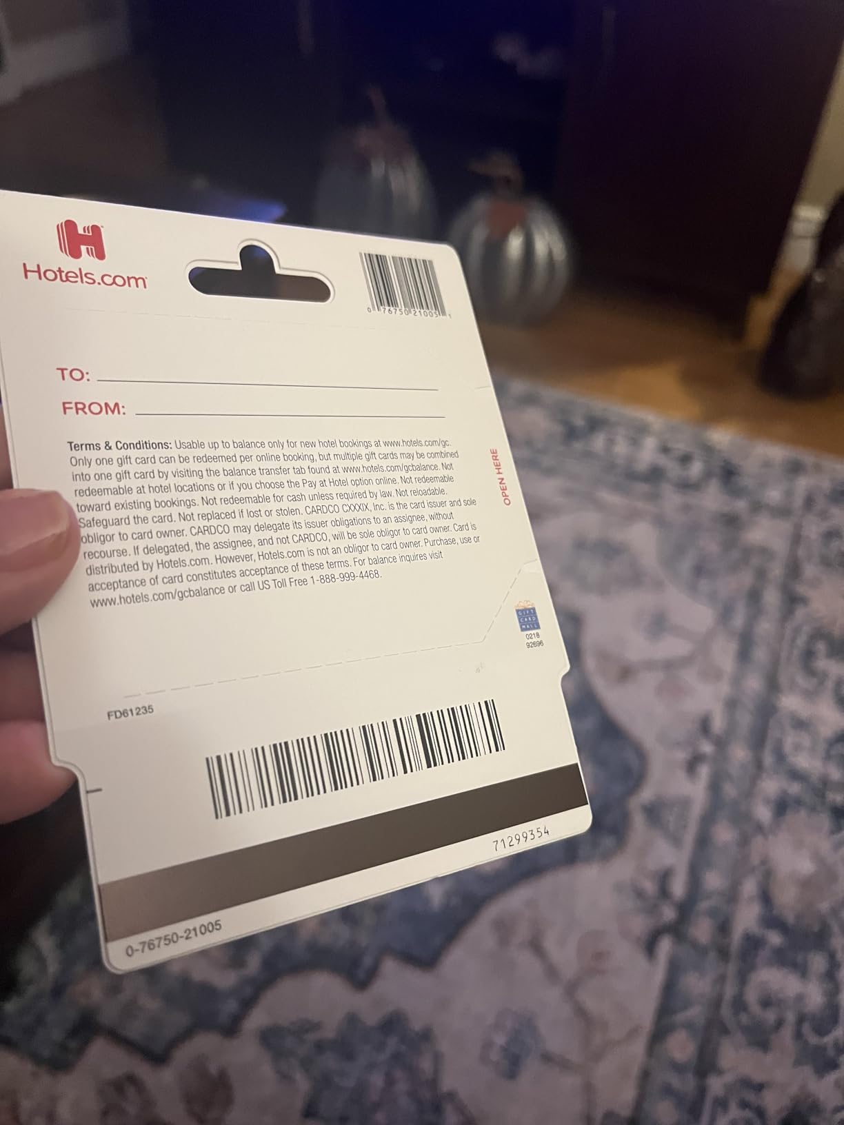 Hotels.com Gift Card $100 customer photo 2