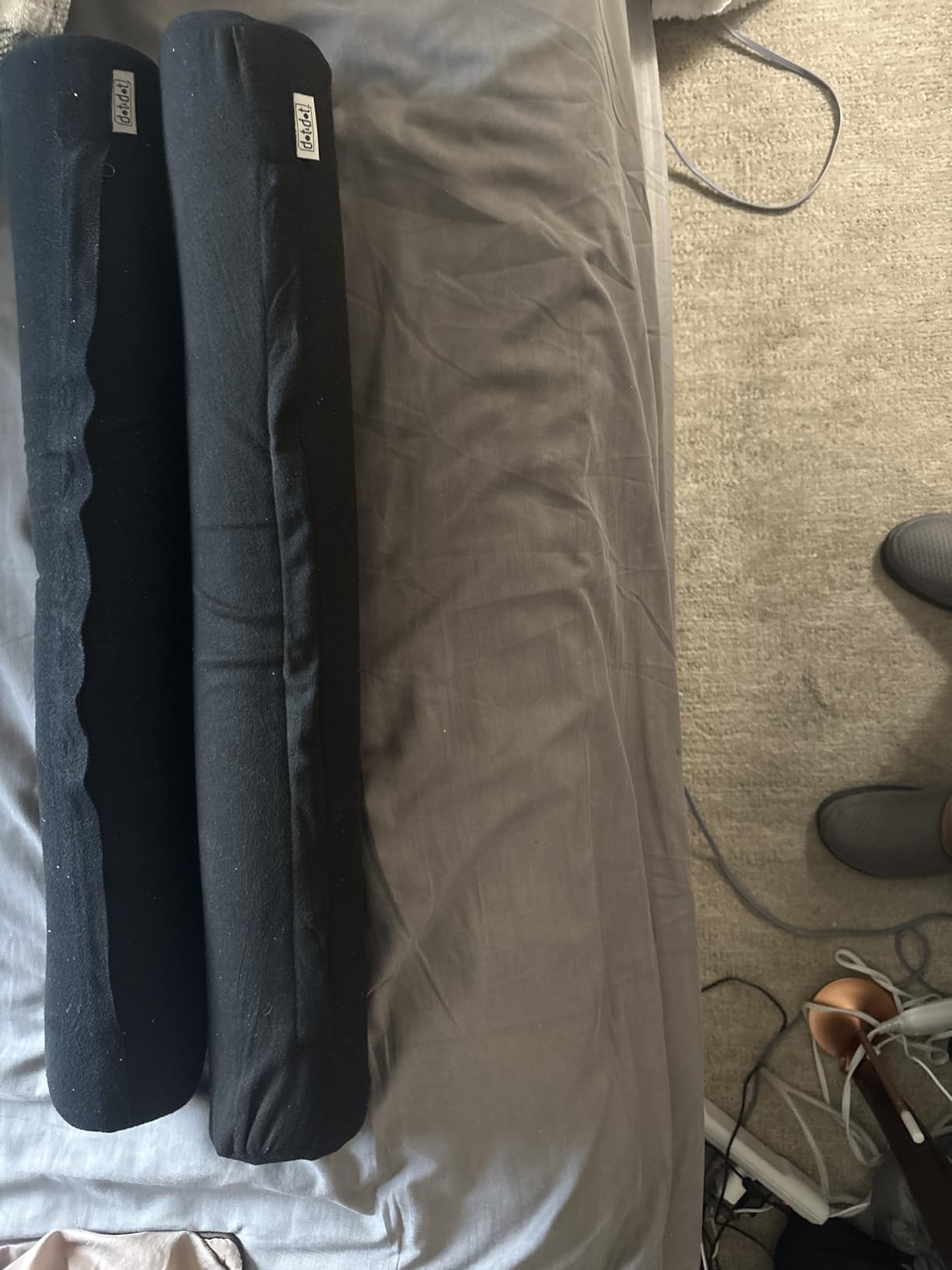 Dot&Dot Twist Memory Foam Travel Pillow for Airplanes - Travel Neck Pillow for Sleeping - Airplane Pillow for Neck Support, Chin, Lumbar and Leg - Adjustable, Bendable Neck Roll Pillow customer photo 1