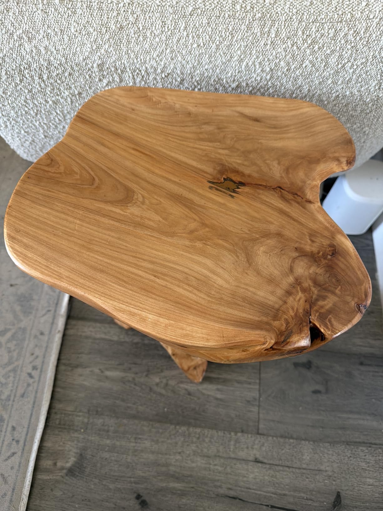 WELLAND Natural Tree Stump Stool, 19'' Tall Side Table, Live Edge Stool customer photo 2