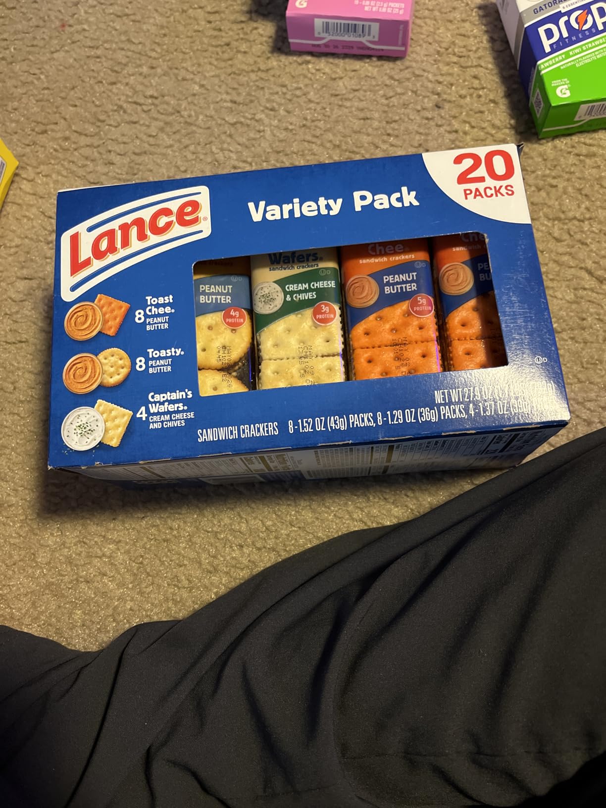 Lance Sandwich Crackers, Variety Pack, 3 Flavors, 20 Individually Wrapped Packs, 6 Sandwiches Each customer photo 2