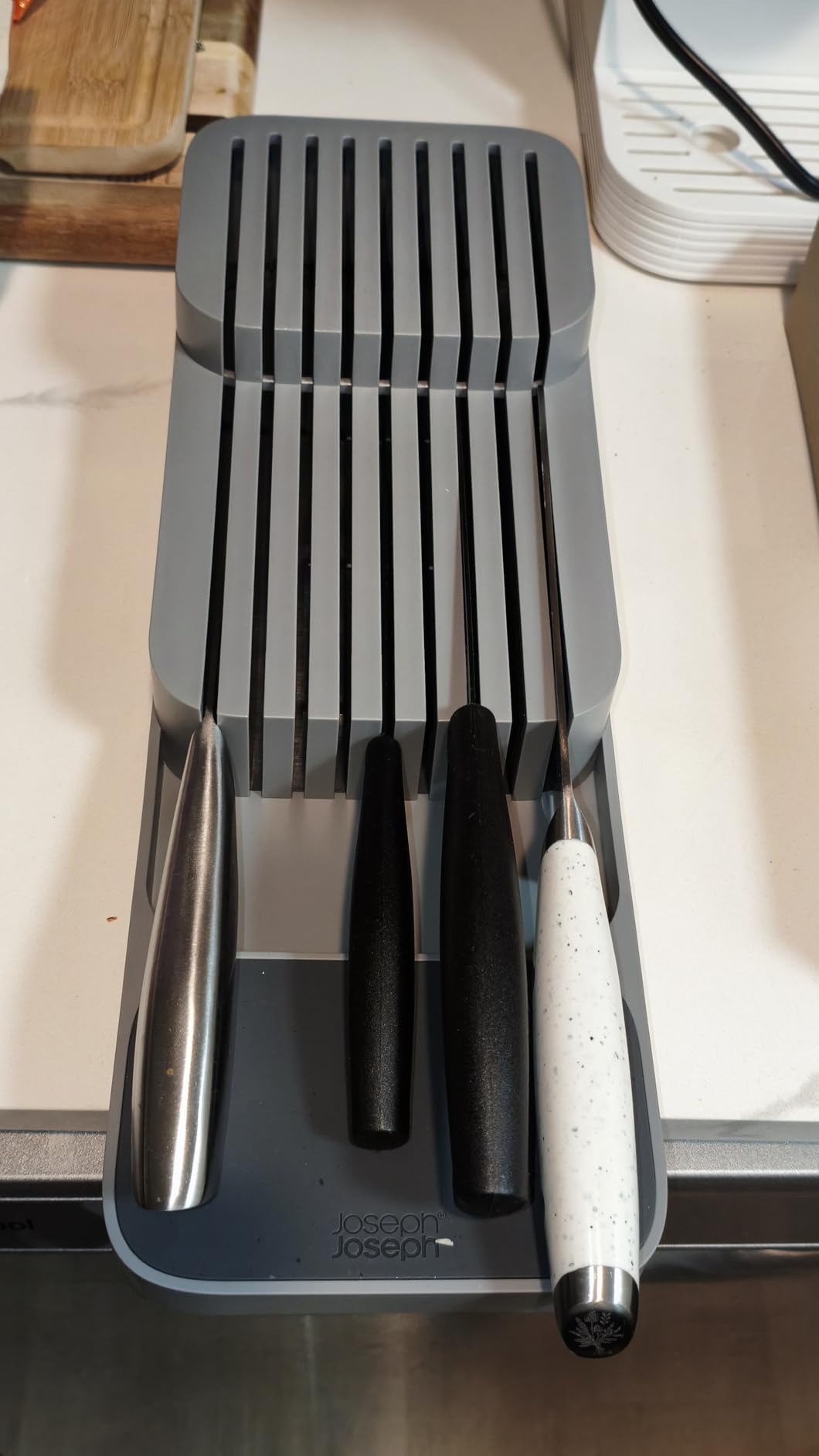 Joseph Joseph DrawerStore Knife Organizer, holds up to 9 knives, Kitchen Organization & Drawer Storage - Compact, Gray customer photo 1