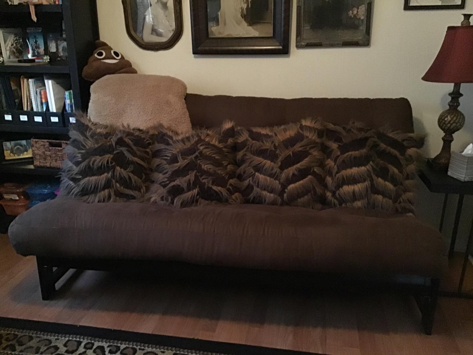 Nirvana Futons Arden Dark Espresso Armless Futon Set Queen Size with Mattress Included customer photo 1