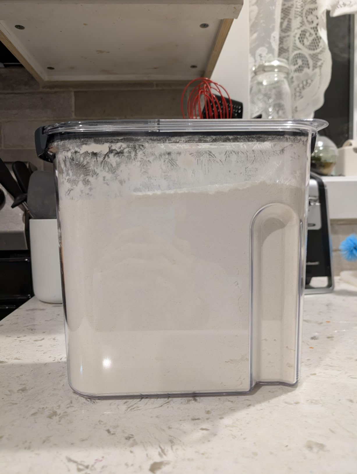 Rubbermaid Brilliance 16-Cup Airtight Food Storage Container with Lid Clear/Grey - optimal for pantry organization flour sugar and food storage customer photo 2