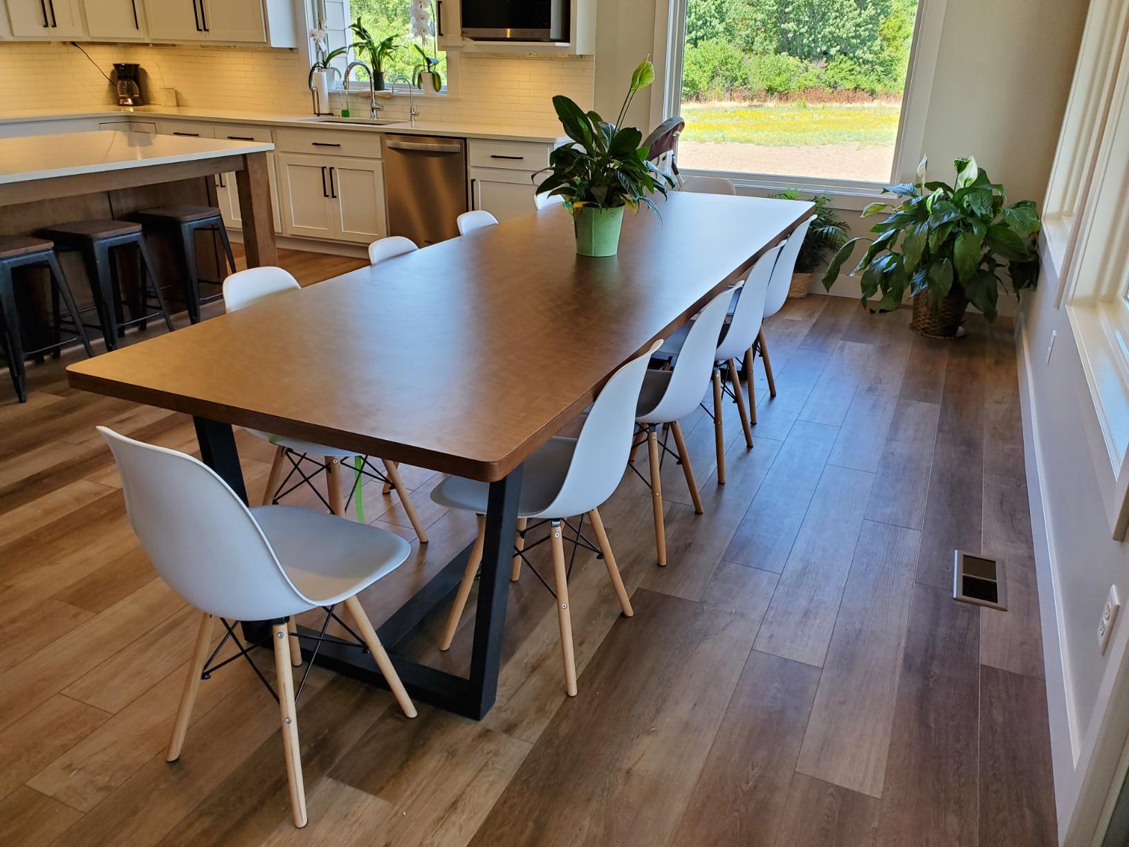 Furmax Modern Style DSW Dining Chair, Shell Lounge Plastic Chair for Kitchen, Dining, Bedroom, Living Room Side Chairs Set of 4 (White) customer photo 2