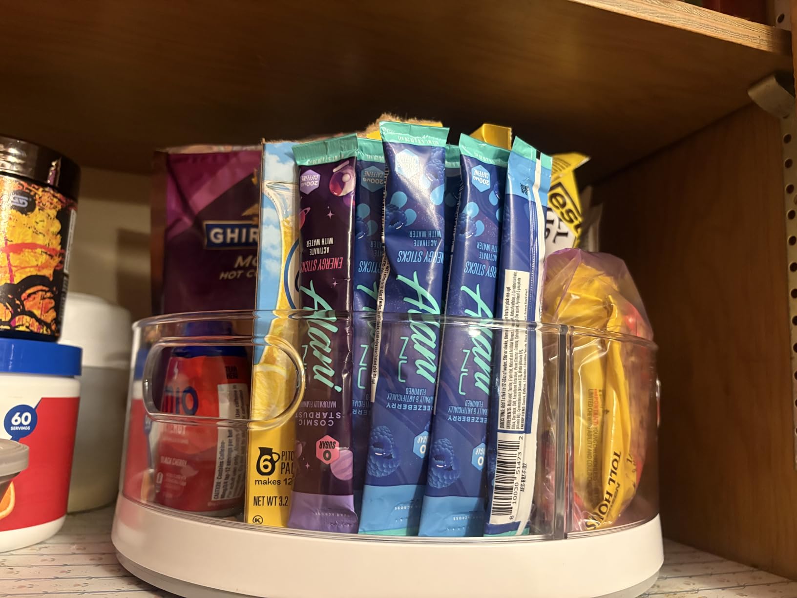 YouCopia Crazy Susan Lazy Susan Organizer, 3 BPA-Free Removable Clear Bins with Handles, Rotating Storage Turntable for Kitchen Cabinet customer photo 2