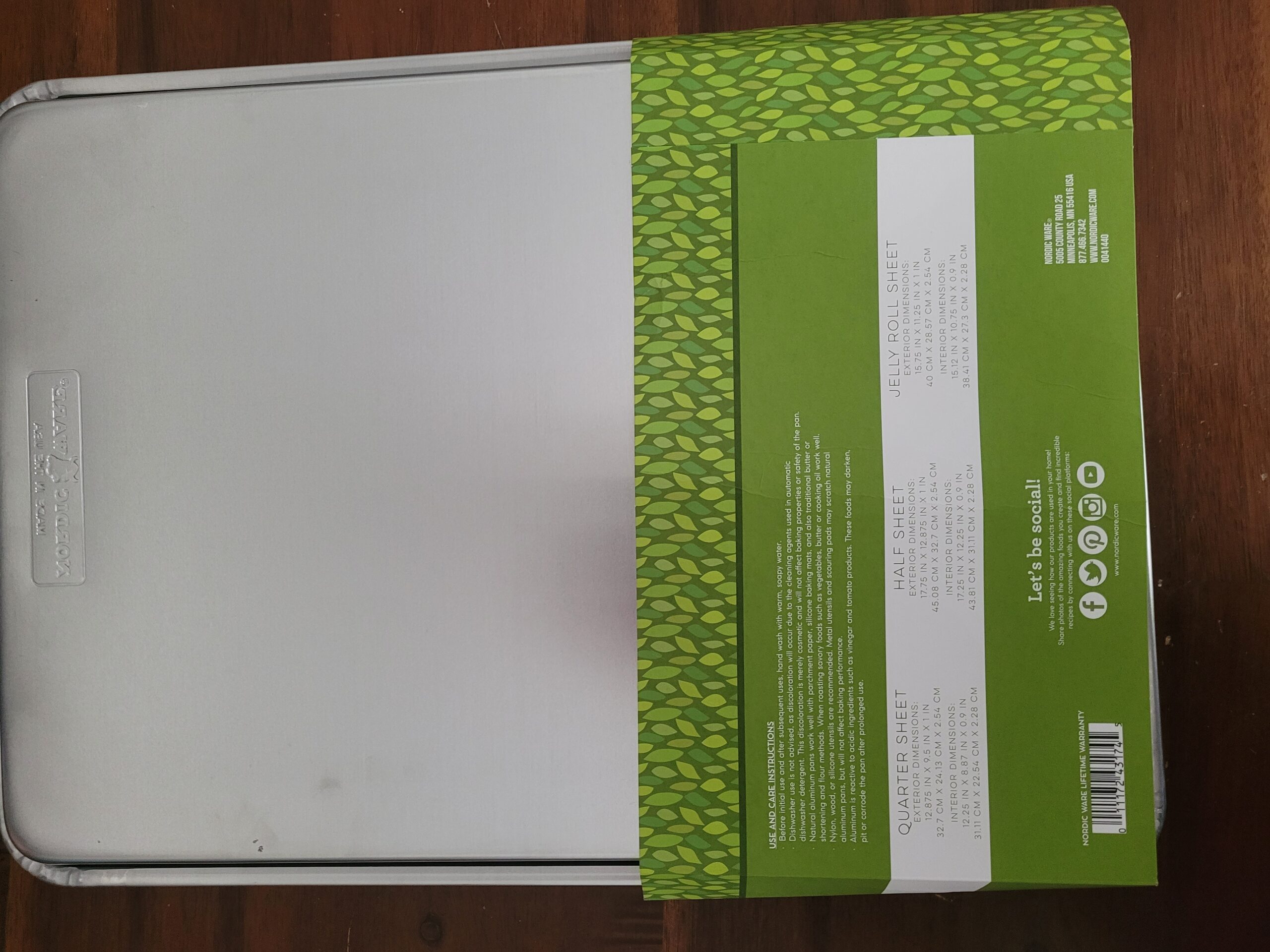 Nordic Ware Naturals 3 Piece Set - USA Made Aluminum Commercial Quality Sheet Pan for Baking or Roasting, Encapsulated Galvanized Steel Rim Prevents Warping; Half Sheet, Jelly Roll and Quarter Sheet customer photo 2