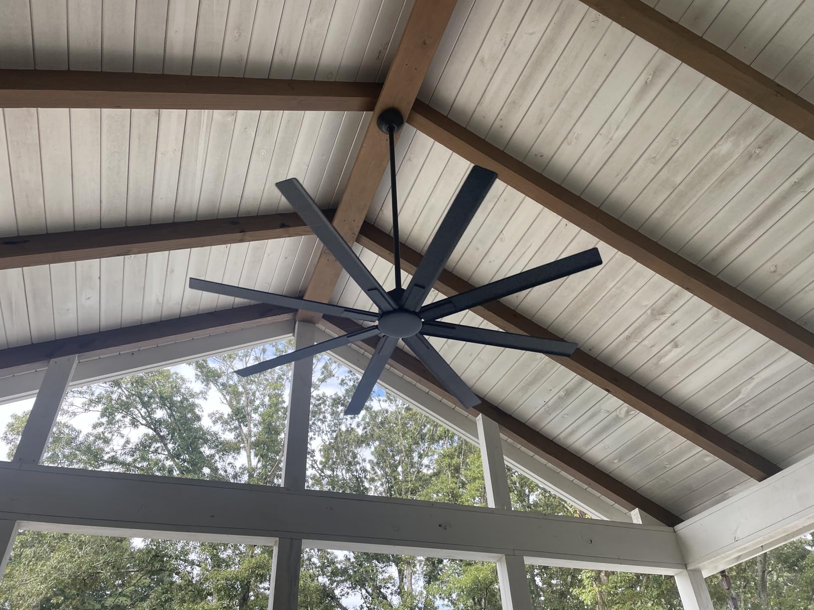 Minka-Aire F896-65-BNW Xtreme H2O 65 Inch Outdoor Ceiling Fan with DC Motor in Brushed Nickel Wet Finish customer photo 2
