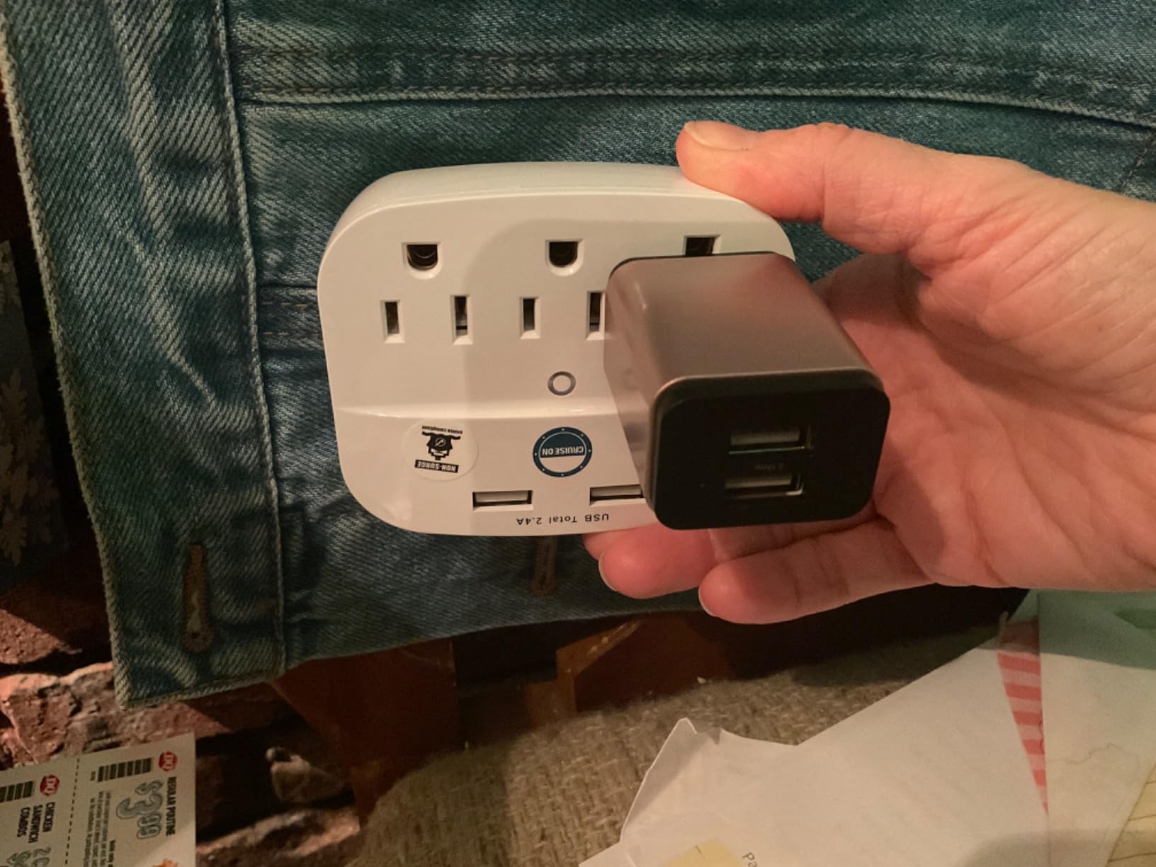 Cruise Approved Power Strip - Non Surge Protector for Cruise Ship with 2 USB Outlets - Cruise Ship Essentials 2026 customer photo 1