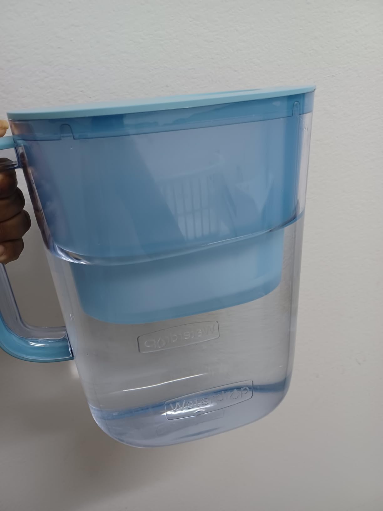 Waterdrop PT-07B Water Filter Pitcher, 10-Cup, NSF Certified, 200-Gallon Long-Life Filter, Improves Coffee & Tea Taste, Reduces PFOA/PFOS and Chlorine, 5X Longer Filter Life, Blue customer photo 1