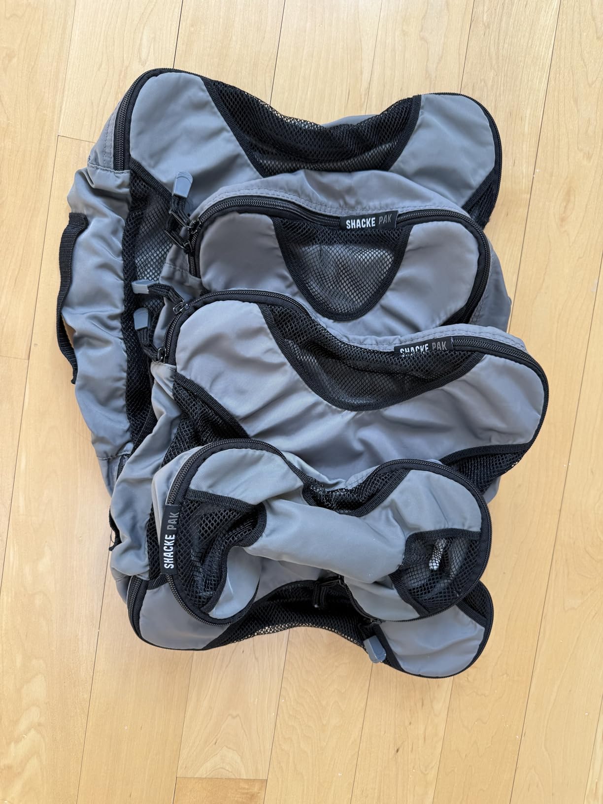 Shacke Packing Cubes for Travel 5 Set - Premium Luggage Organizer Bags - Versatile Travel Organizer for Women and Men - Optimized Packing Bags - Travel Essentials (Pure Black) customer photo 2